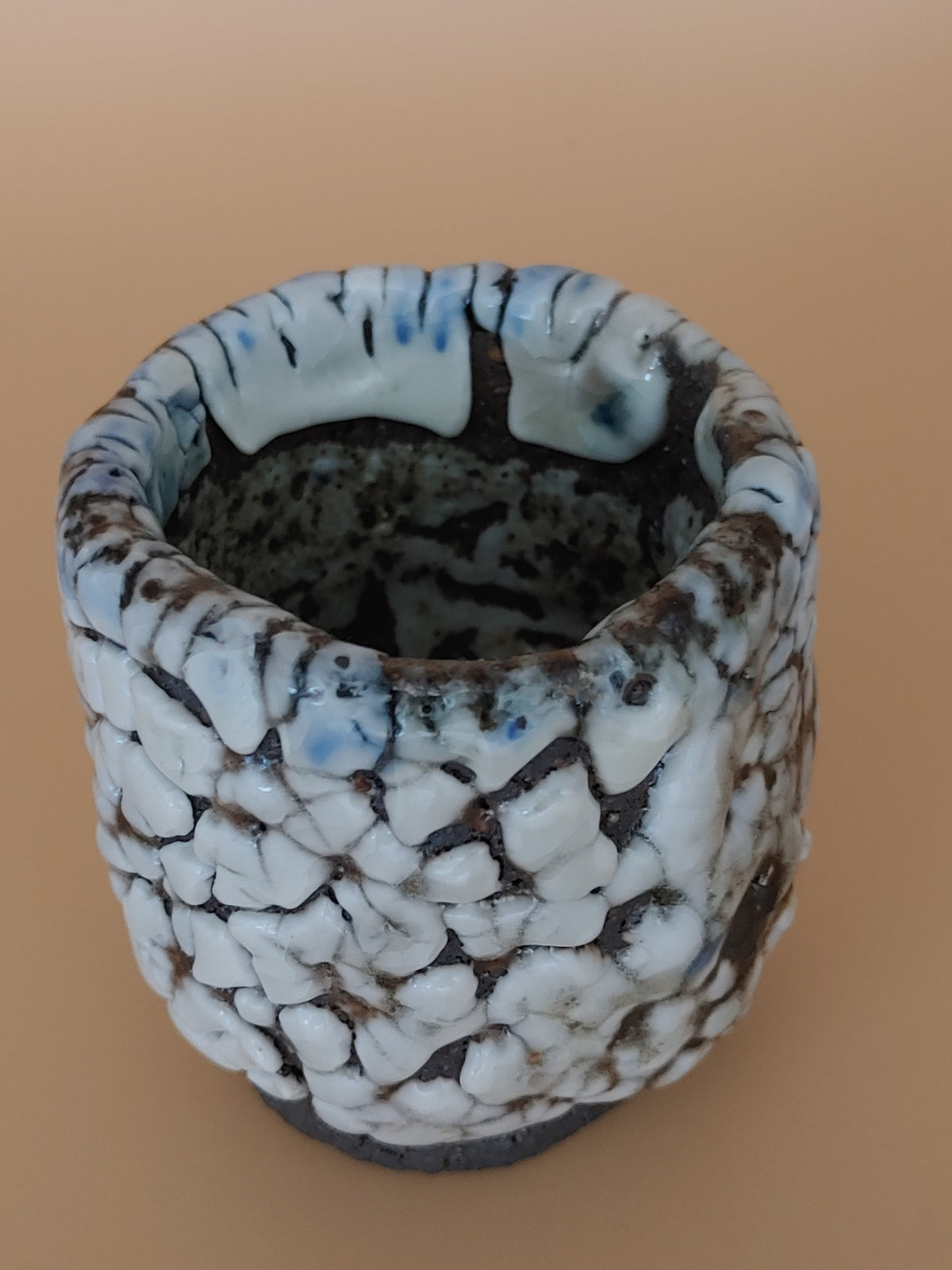 Cracked Ice, Ancient Earth — Shino Wood-Fired Yunomi — product view 3