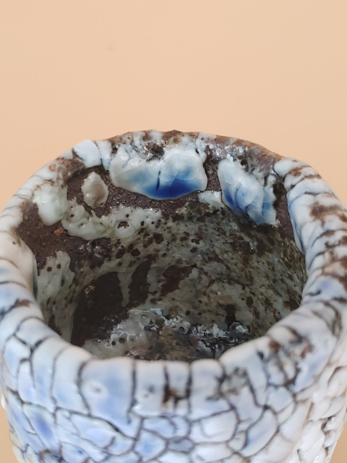Cracked Ice, Ancient Earth — Shino Wood-Fired Yunomi — product view 5