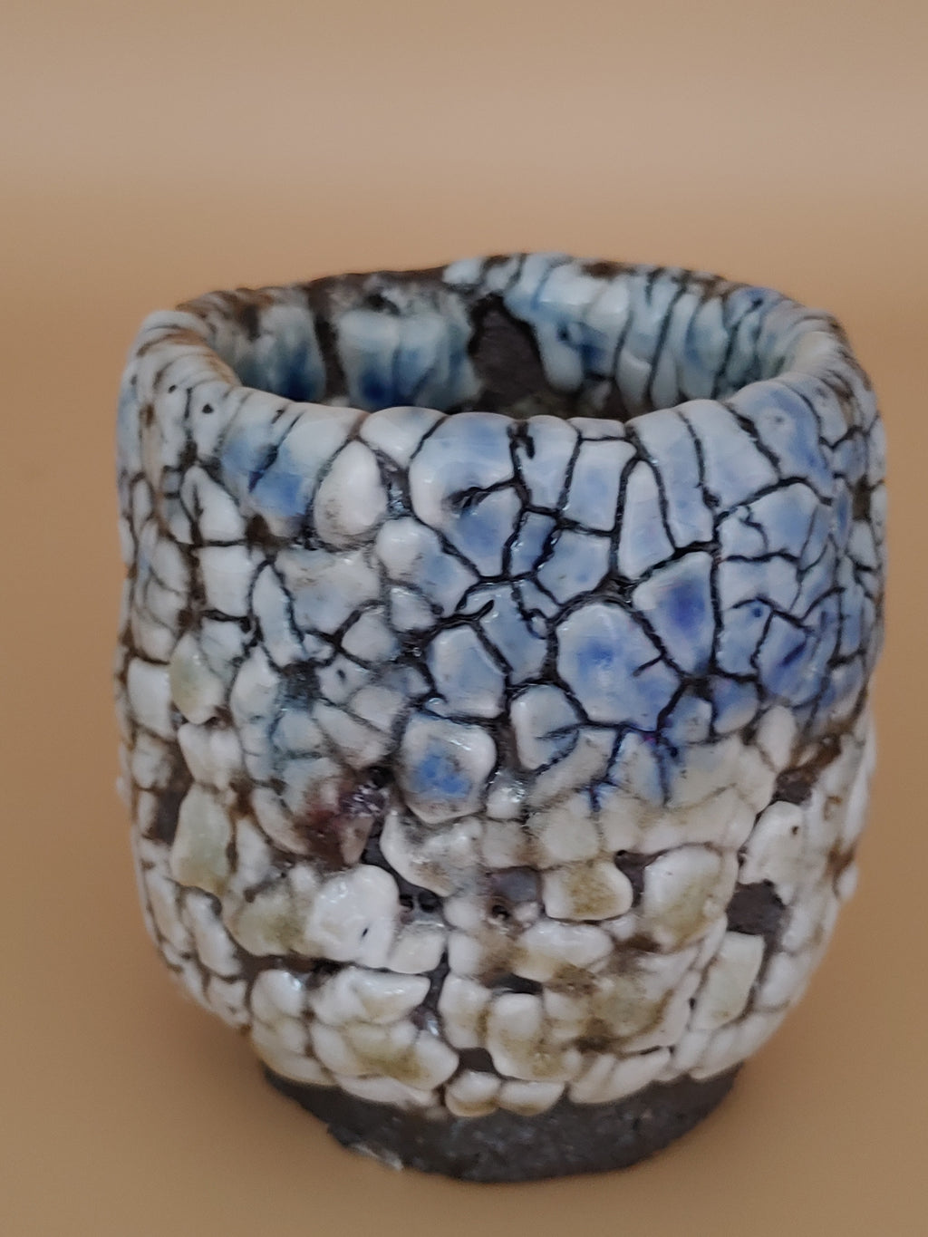Cracked Ice, Ancient Earth — Shino Wood-Fired Yunomi — product view 2