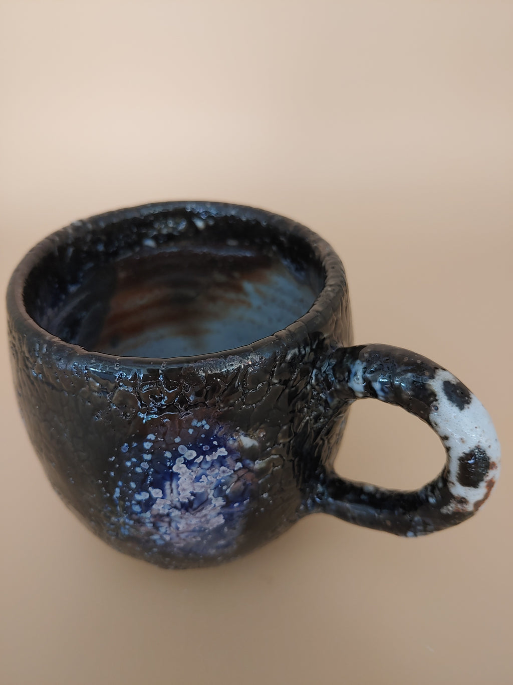 Black Cosmos — Shino Wood-Fired Tea Mug — product view 5
