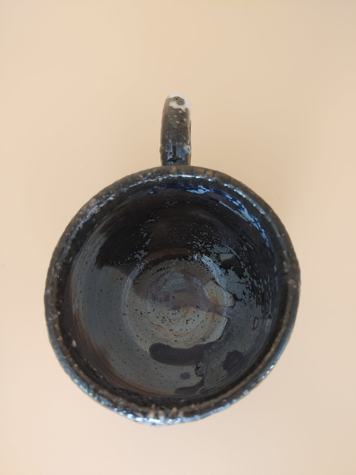 Black Cosmos — Shino Wood-Fired Tea Mug — product view 6