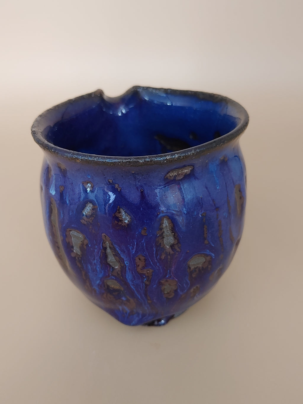The Deep Blue Eye — Shino Wood-Fired Tea Pitcher — product view 2