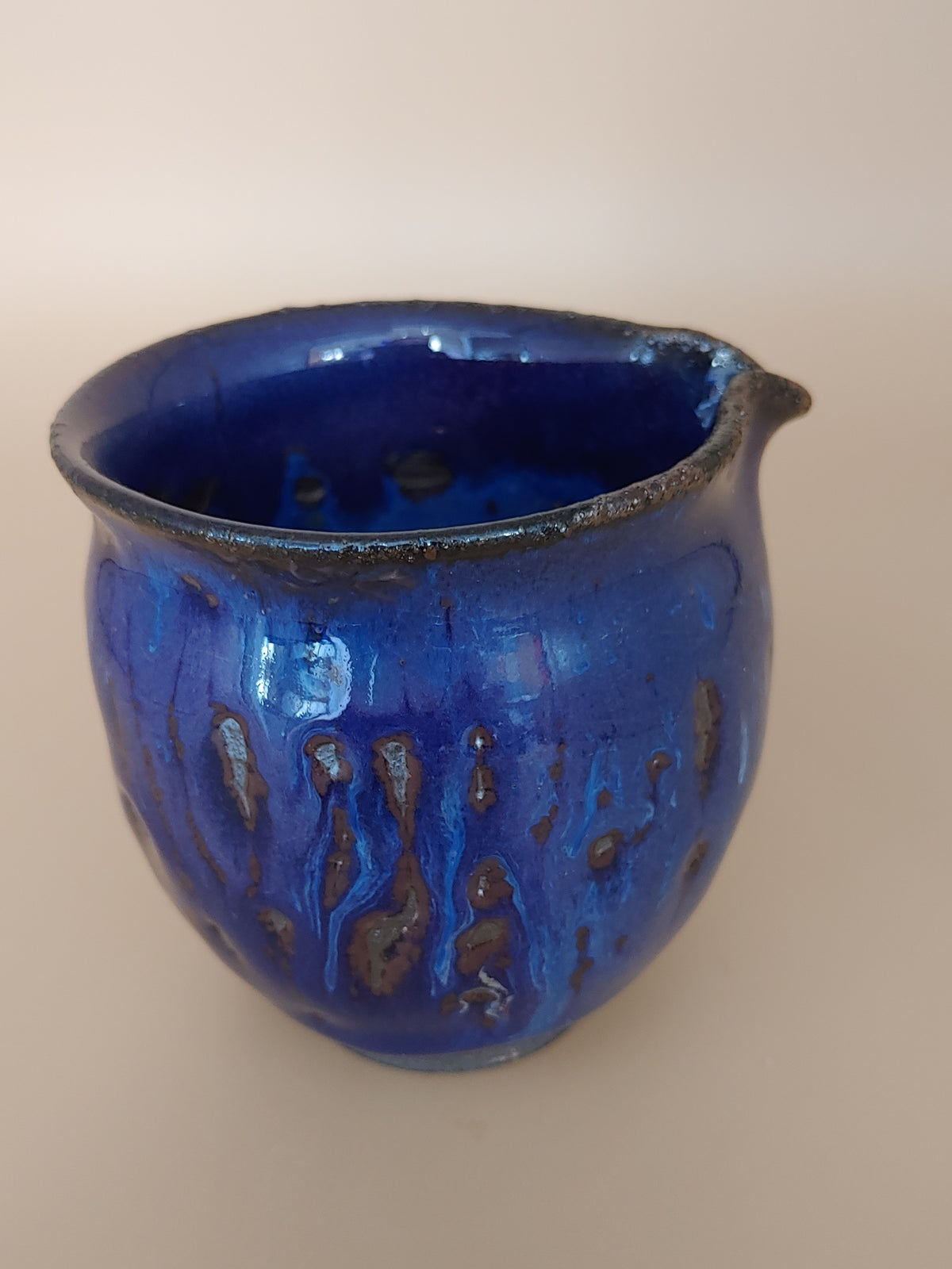 The Deep Blue Eye — Shino Wood-Fired Tea Pitcher — product view 3