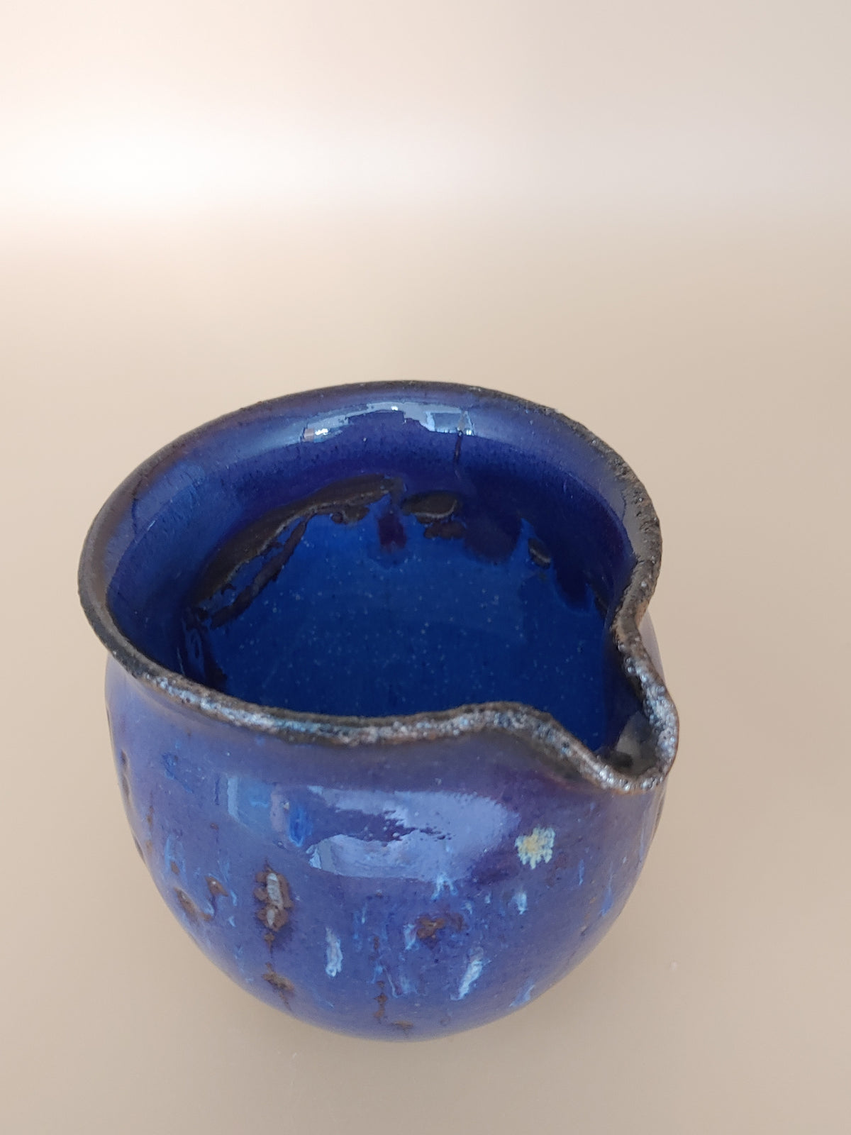 The Deep Blue Eye — Shino Wood-Fired Tea Pitcher — product view 4