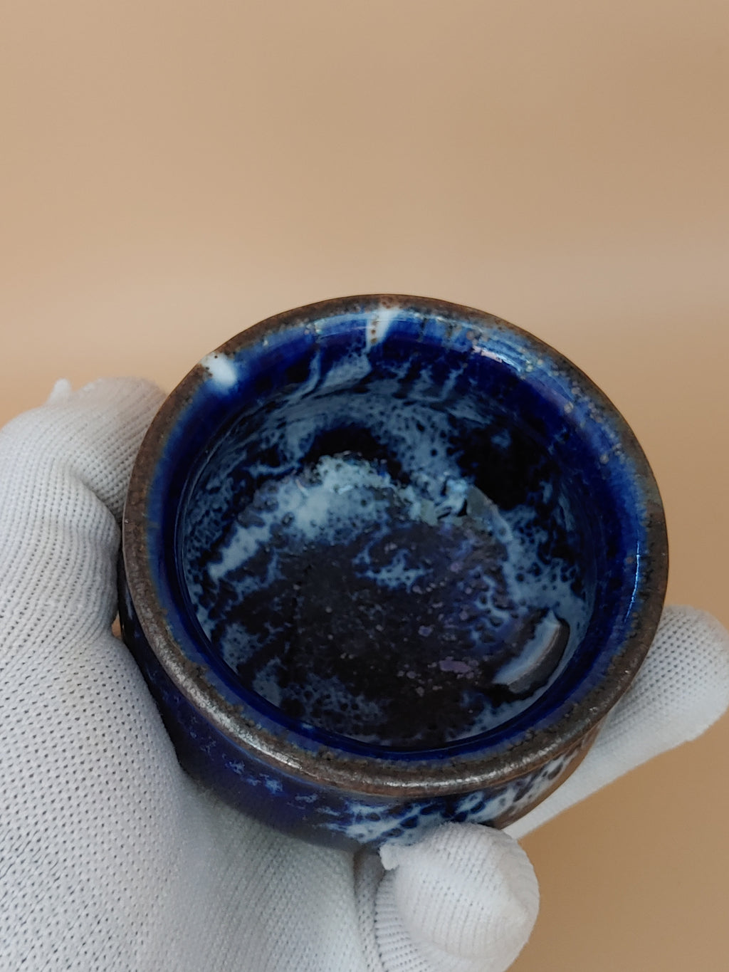 Midnight Bay — Shino Wood-Fired Teacup — product view 5