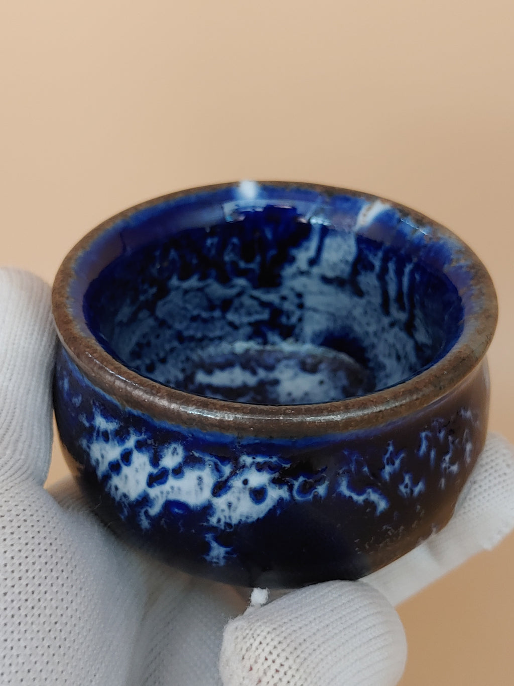 Midnight Bay — Shino Wood-Fired Teacup — product view 6