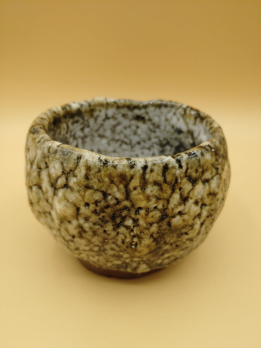 The Snow Rock Bowl — Shino Wood-Fired Chawan