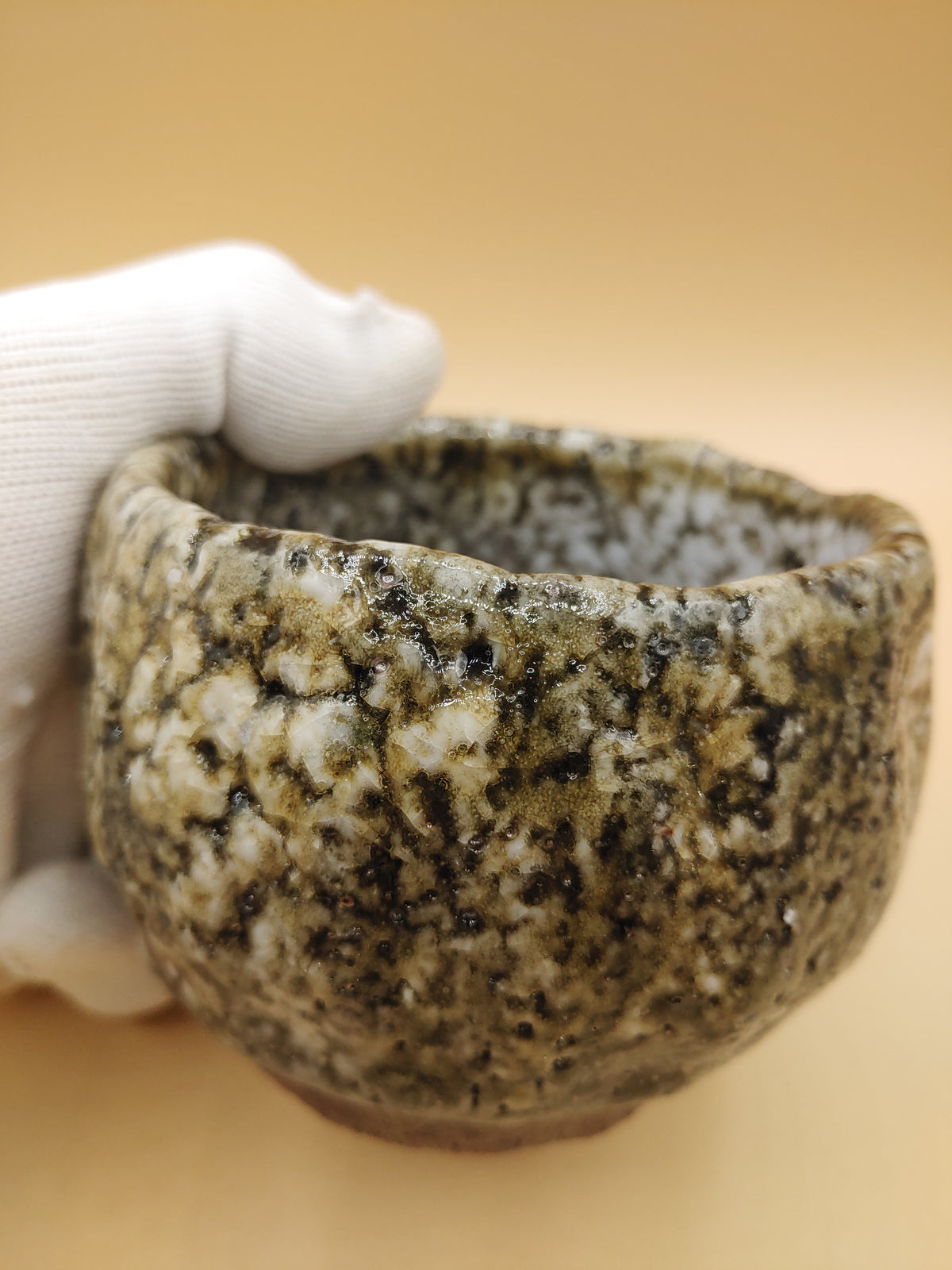 The Snow Rock Bowl — Shino Wood-Fired Chawan — product view 4