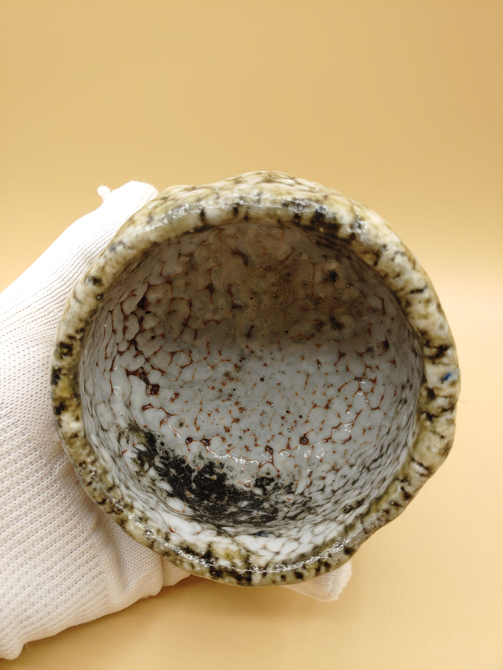 The Snow Rock Bowl — Shino Wood-Fired Chawan — product view 6
