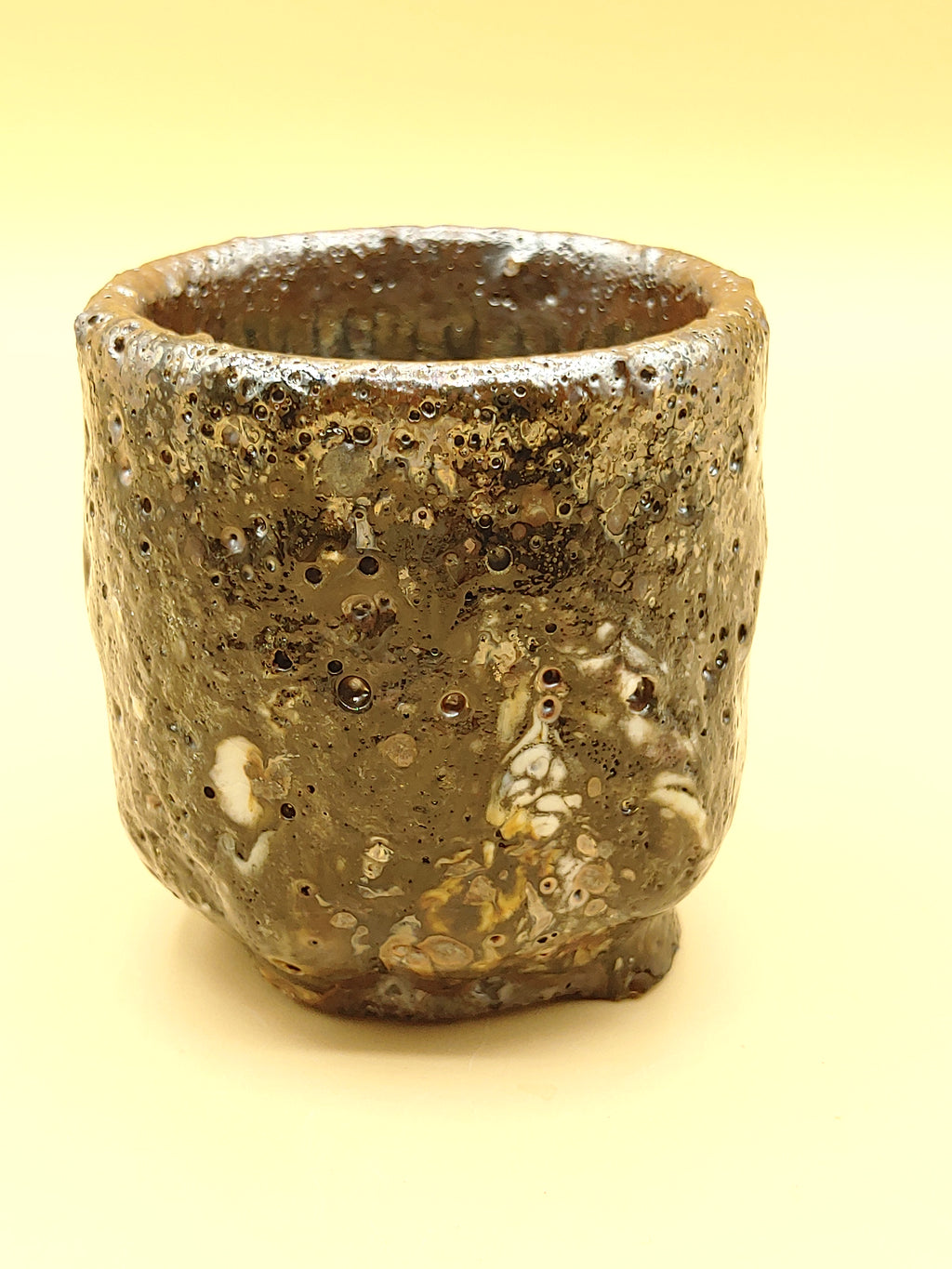 Molten Earth — Shino Wood-Fired Teacup — product view 2