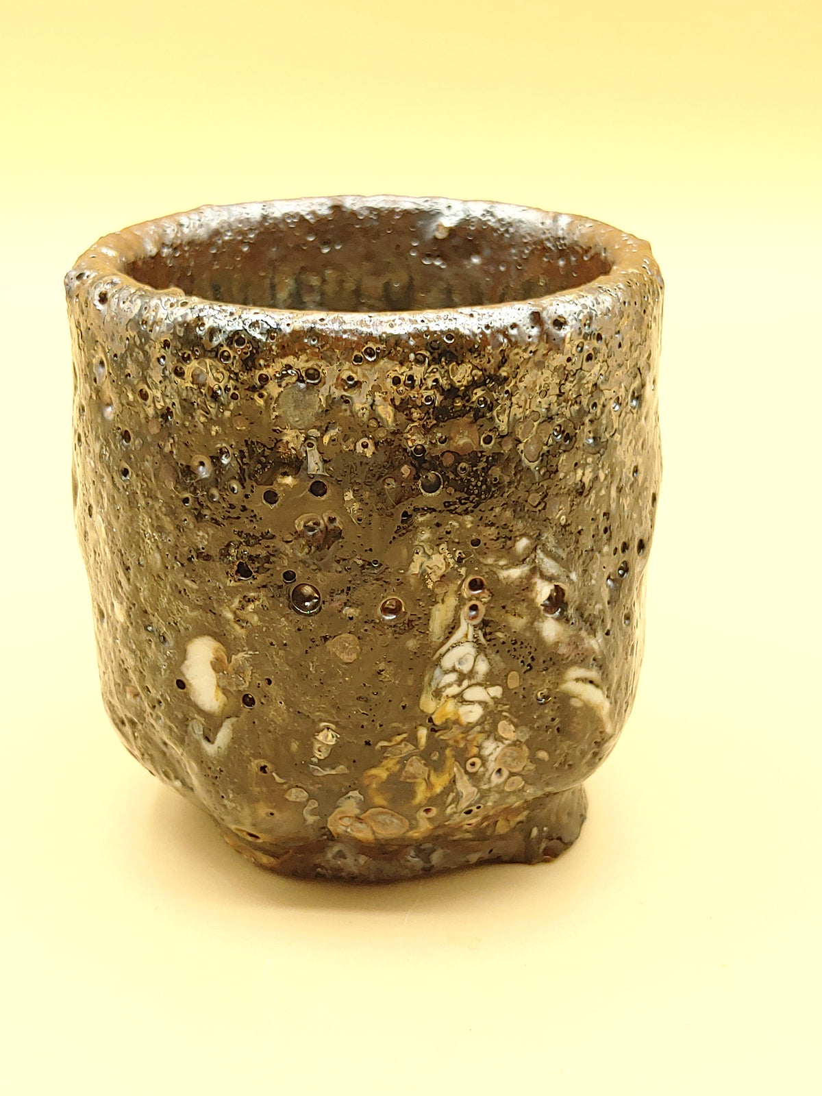 Molten Earth — Shino Wood-Fired Teacup — product view 2