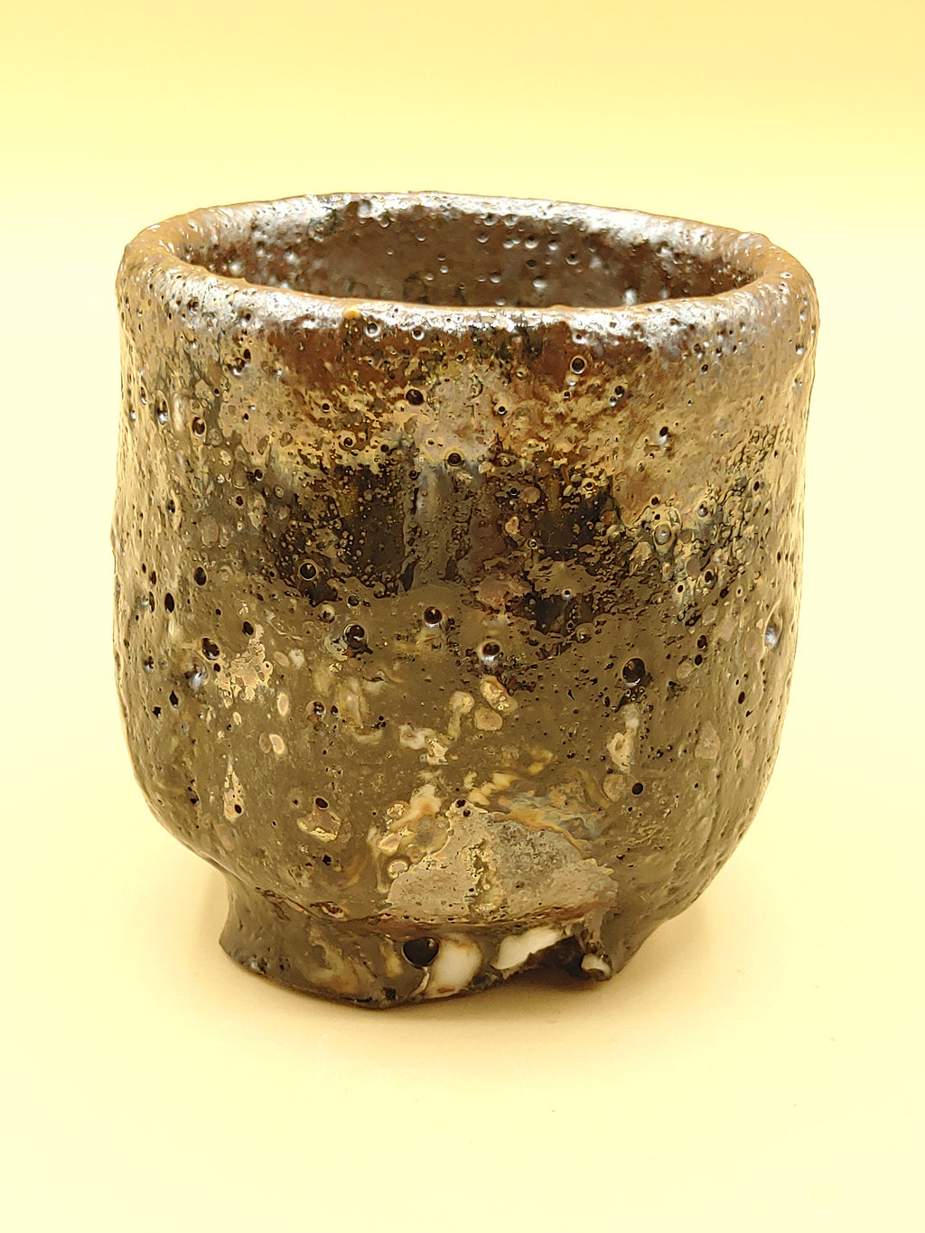 Molten Earth — Shino Wood-Fired Teacup — product view 3