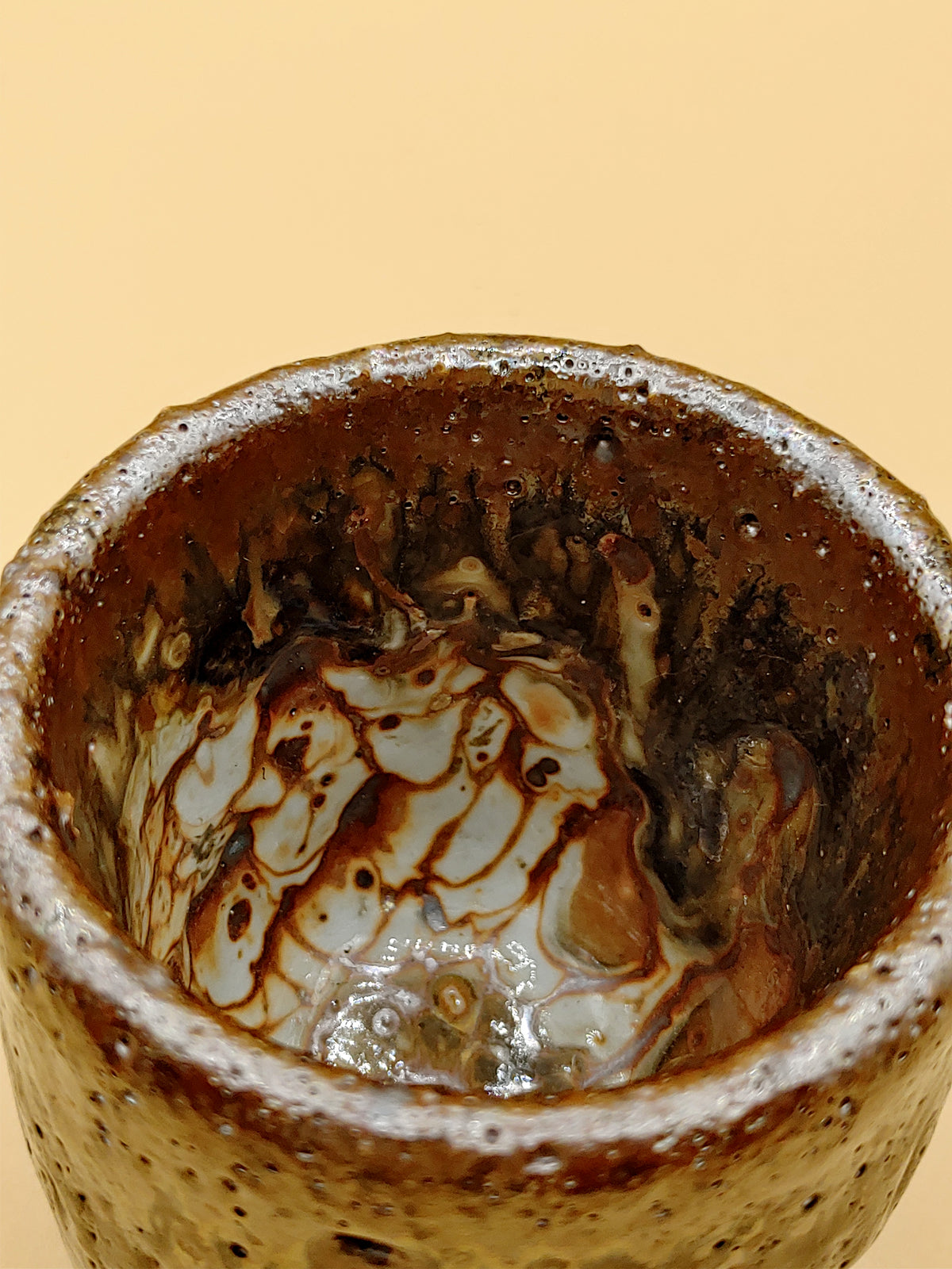 Molten Earth — Shino Wood-Fired Teacup — product view 6