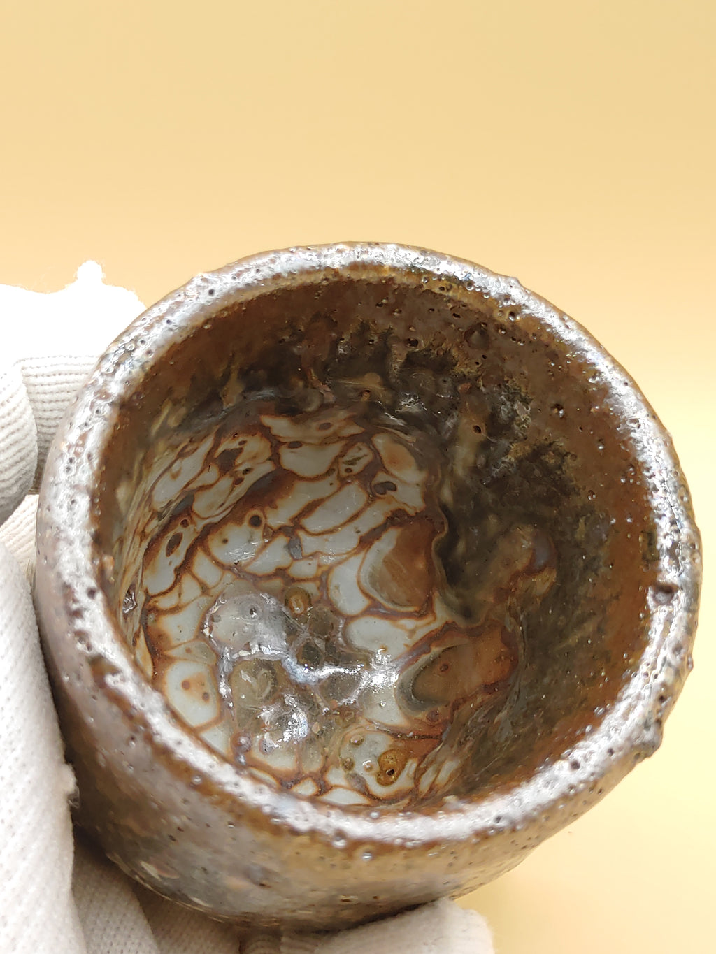 Molten Earth — Shino Wood-Fired Teacup — product view 5