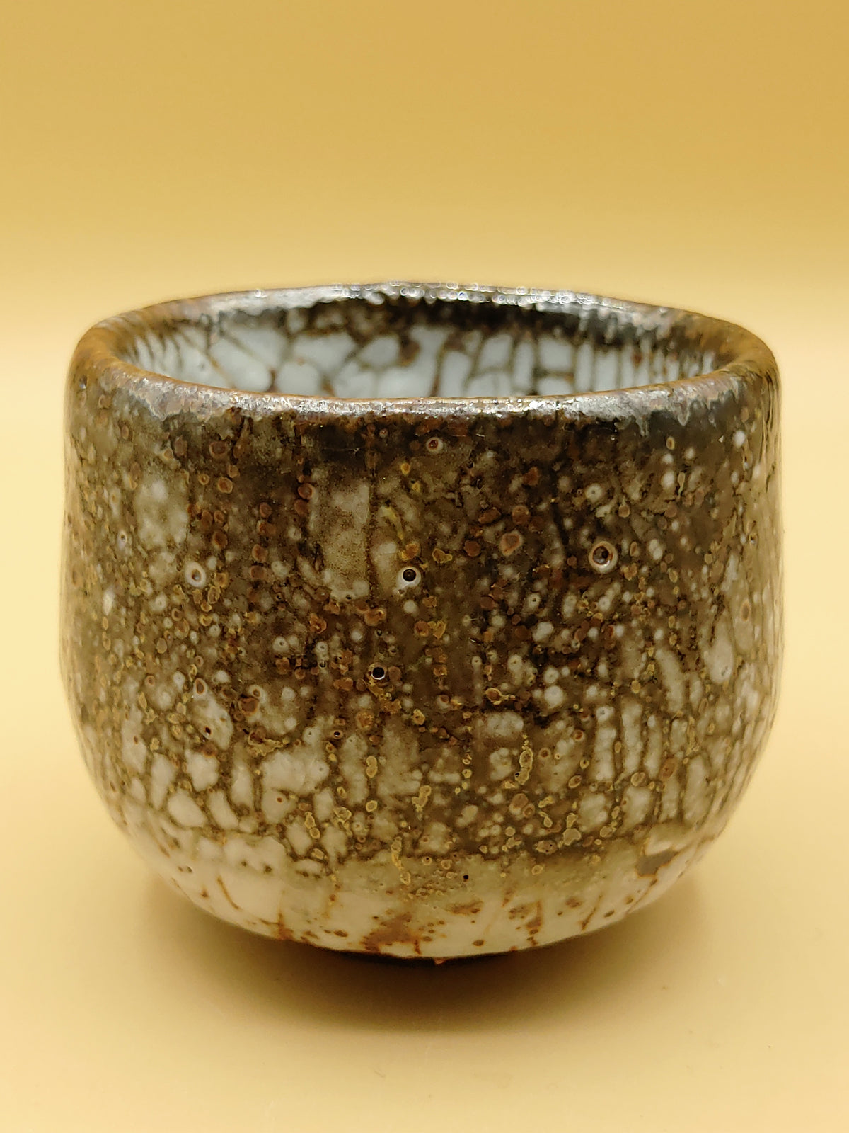 The White Scale Bowl — Shino Wood-Fired Chawan
