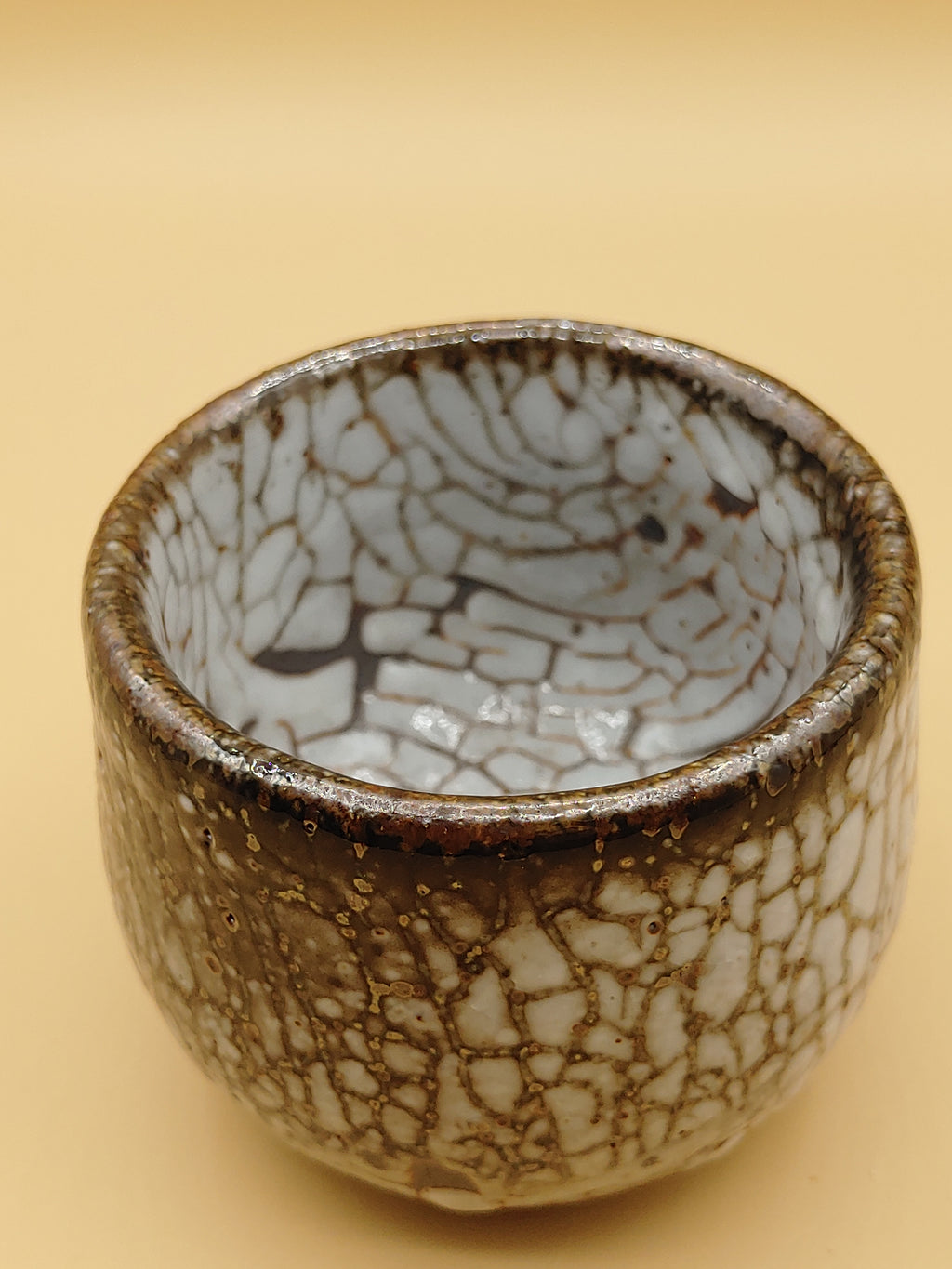 The White Scale Bowl — Shino Wood-Fired Chawan — product view 4