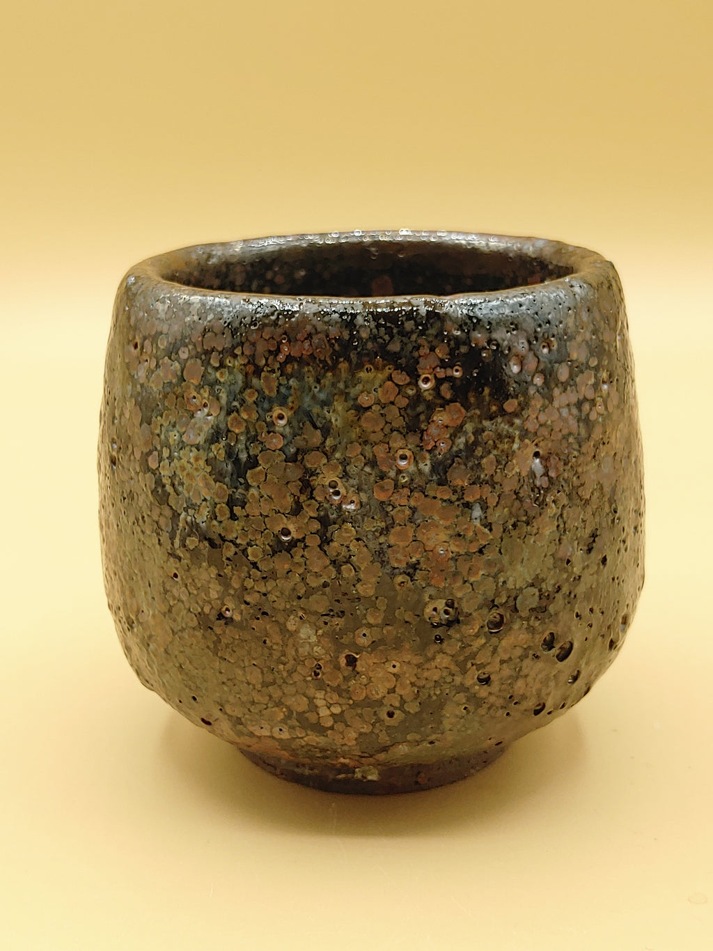 The Dark Ore Cup — Shino Wood-Fired Teacup