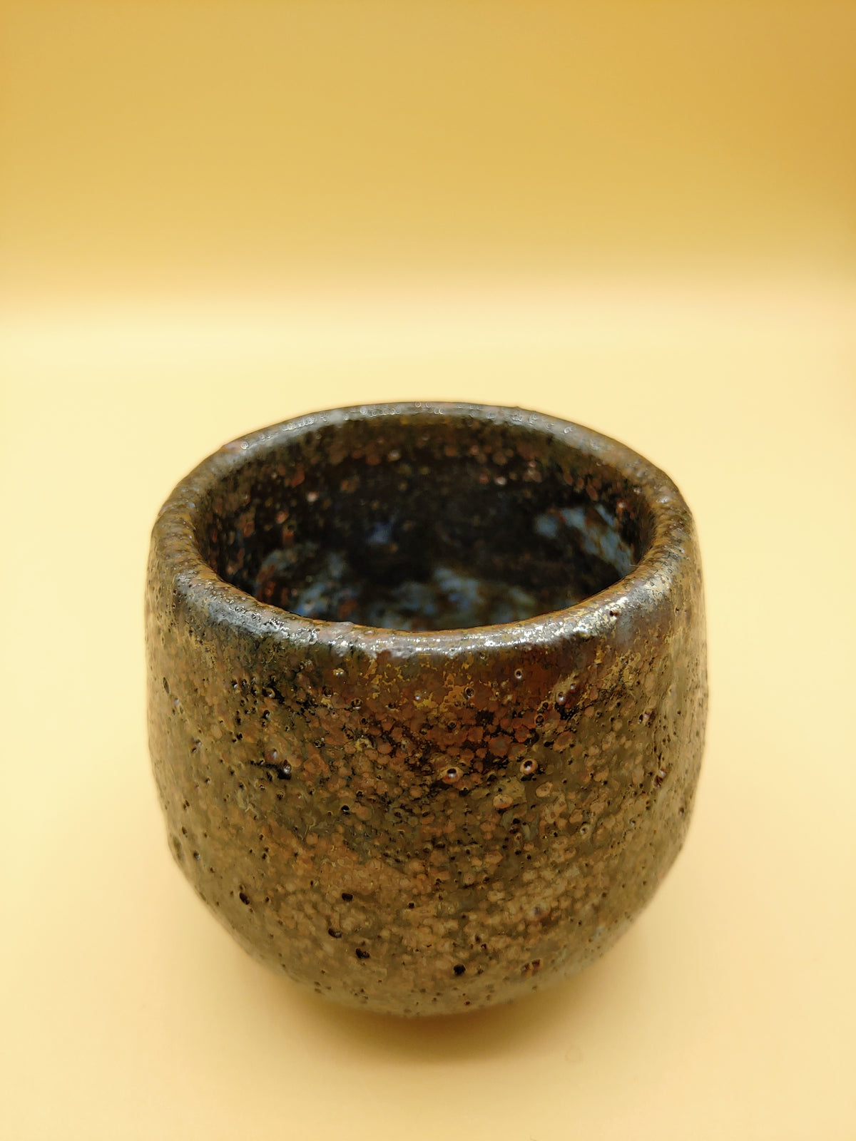 The Dark Ore Cup — Shino Wood-Fired Teacup — product view 3