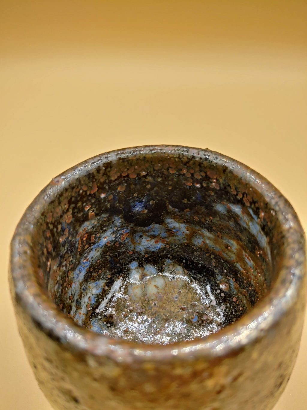 The Dark Ore Cup — Shino Wood-Fired Teacup — product view 5