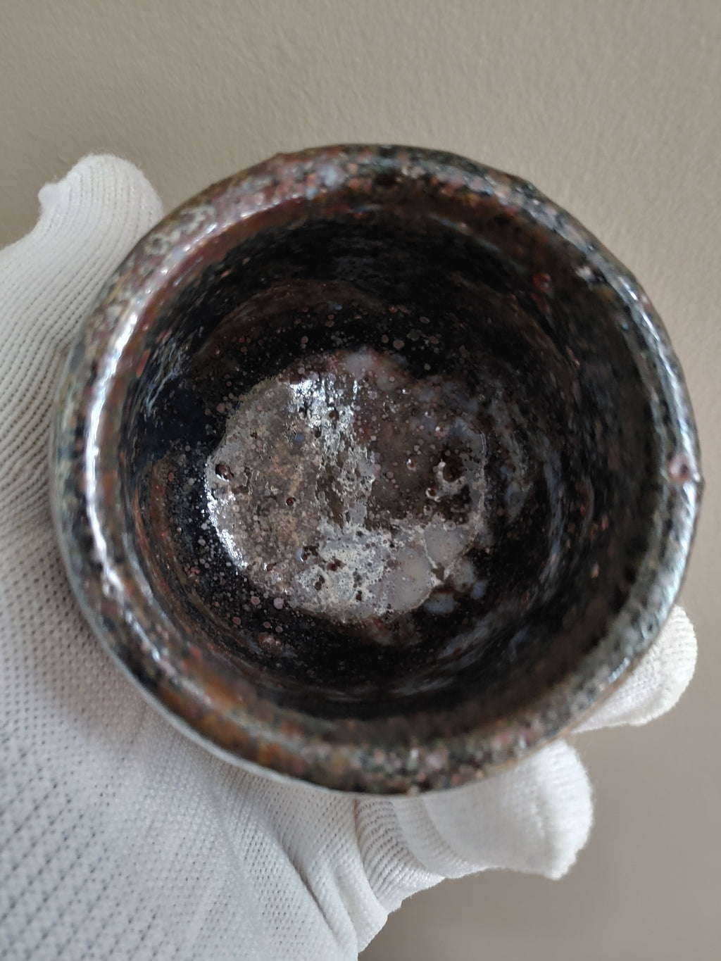 The Dark Ore Cup — Shino Wood-Fired Teacup — product view 6