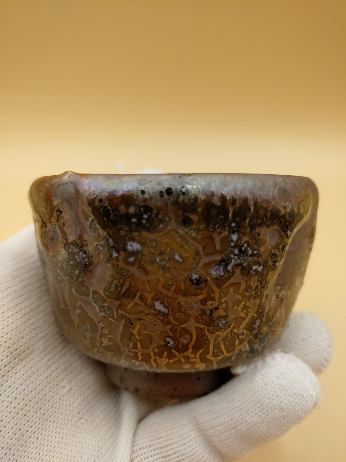 The Amber Thimble — Shino Wood-Fired Chawan