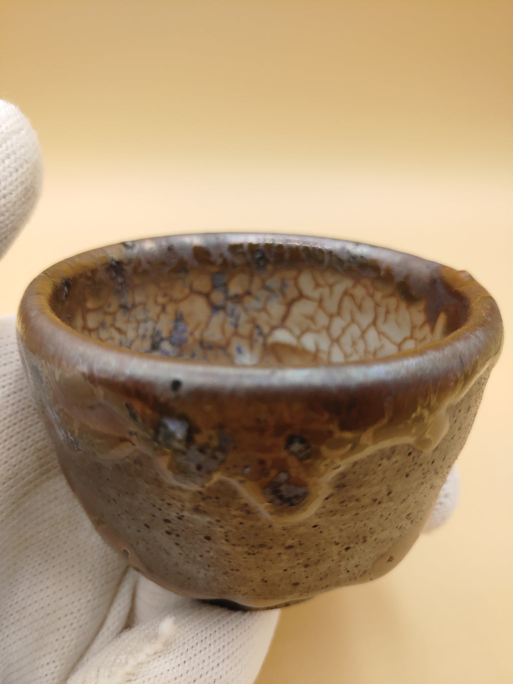 The Amber Thimble — Shino Wood-Fired Chawan — product view 3