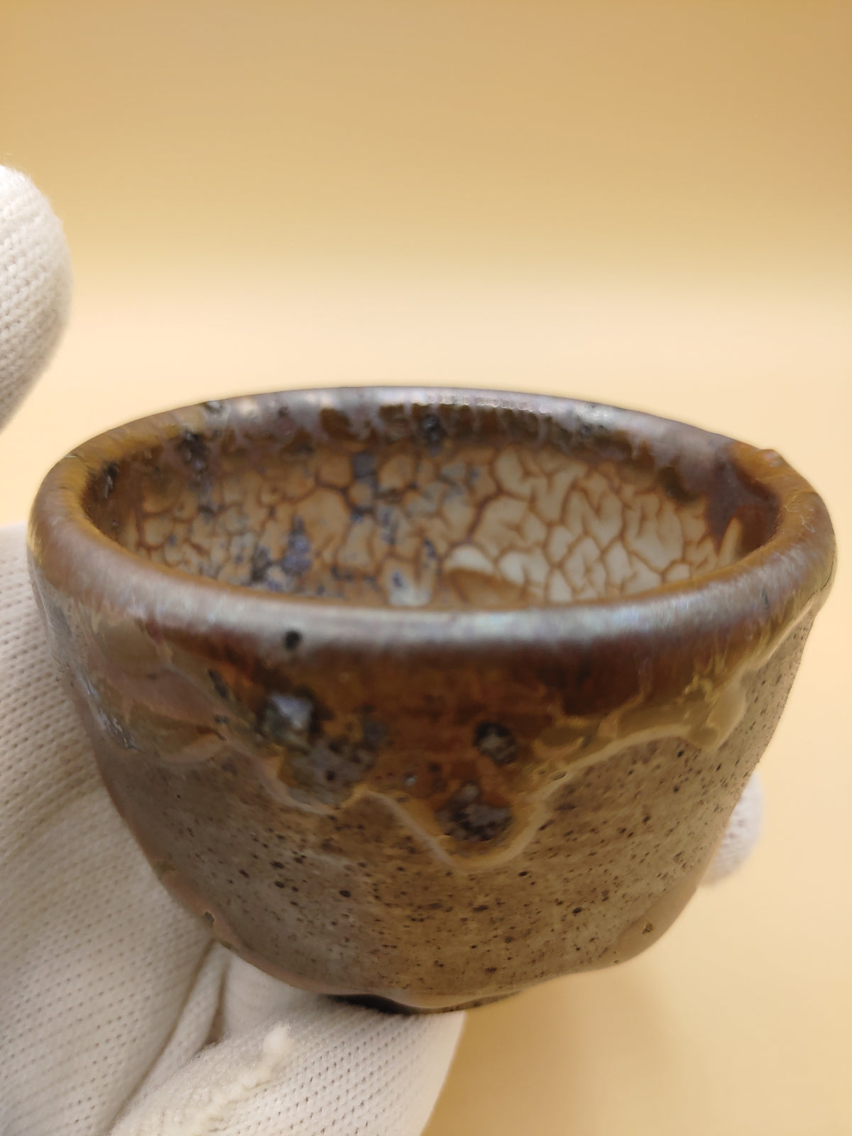 The Amber Thimble — Shino Wood-Fired Chawan — product view 3