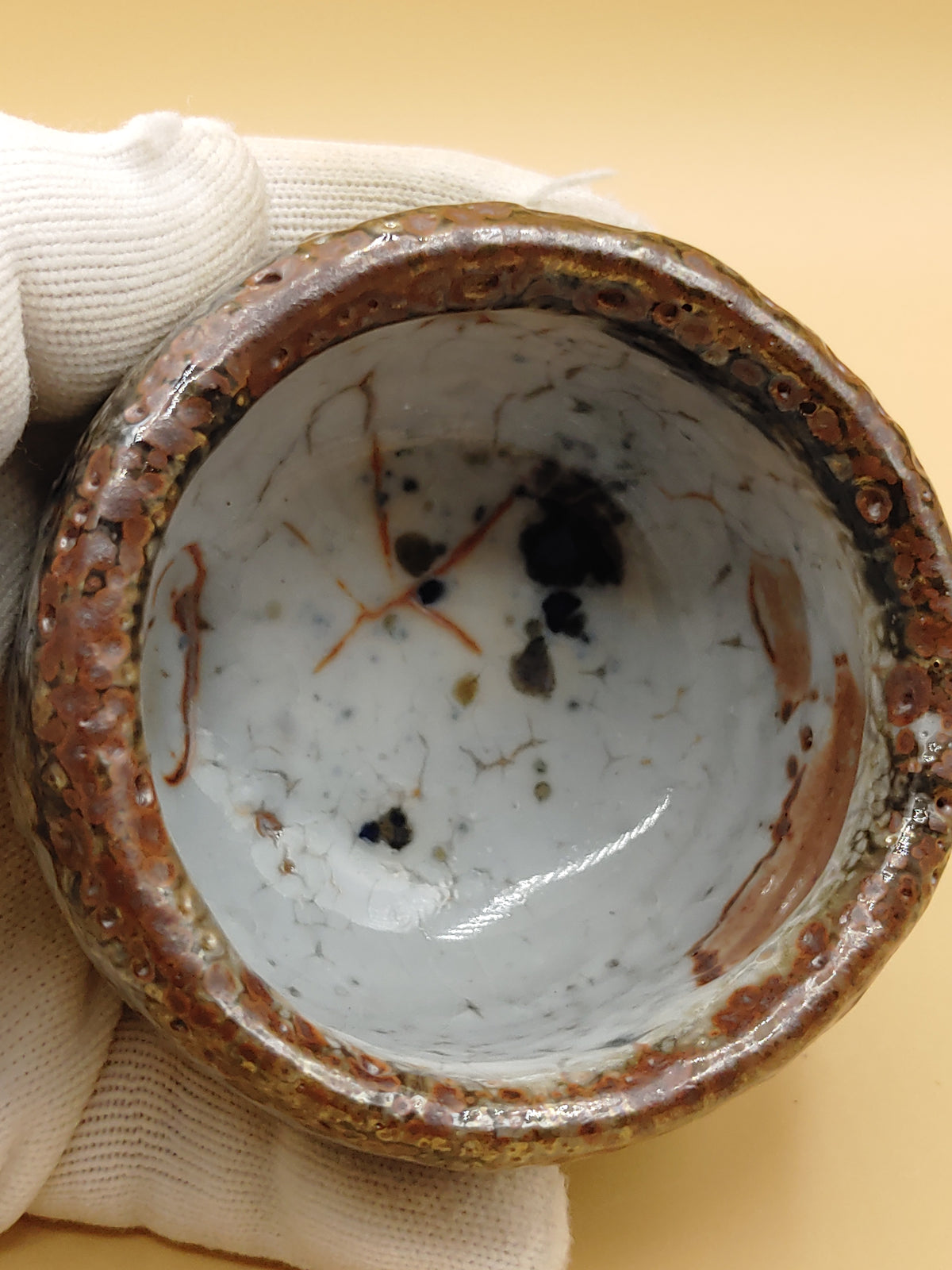 The Storm Cloud Bowl — Shino Wood-Fired Chawan — product view 6