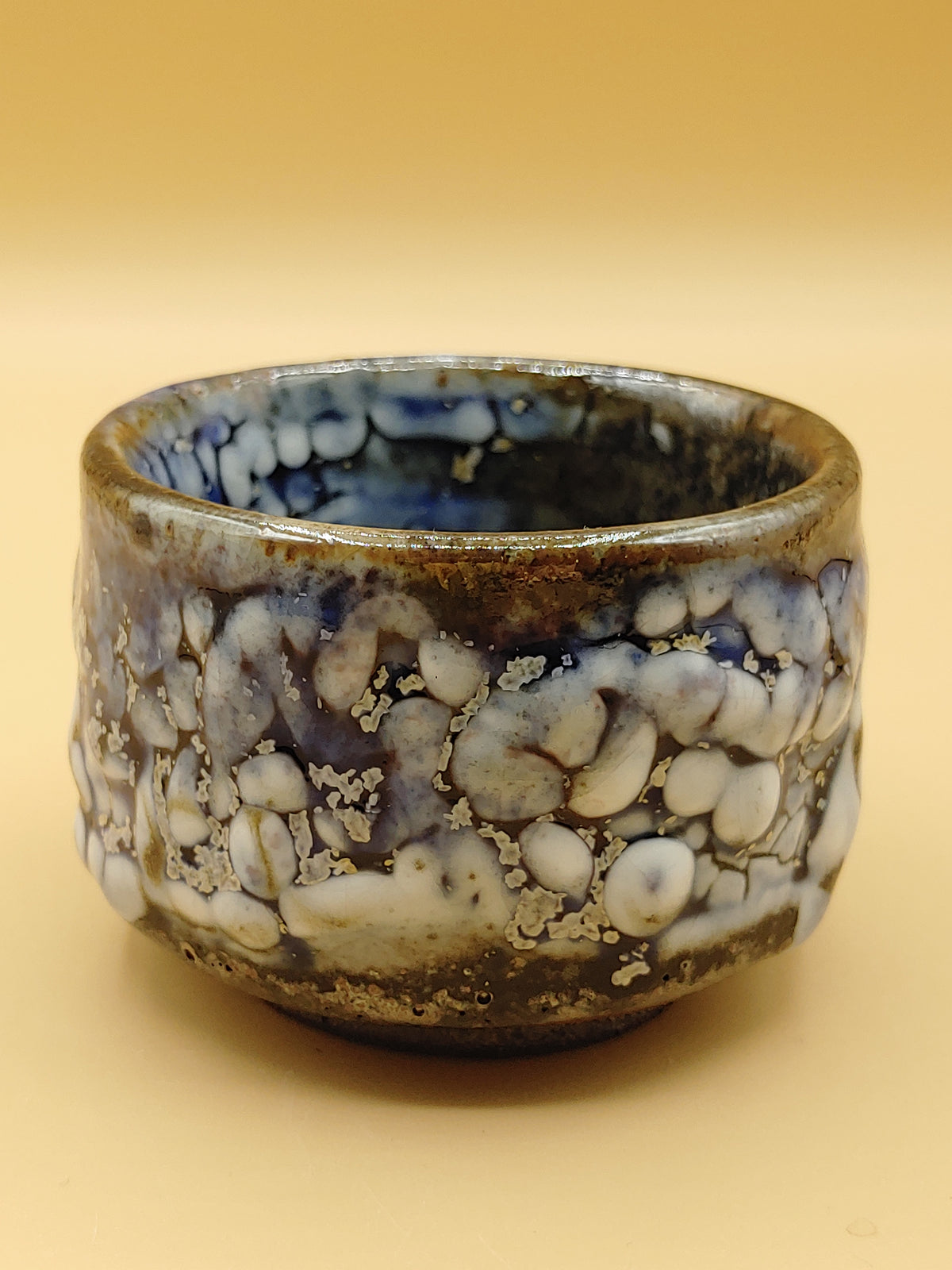 The Blue Stone Bowl — Shino Wood-Fired Chawan