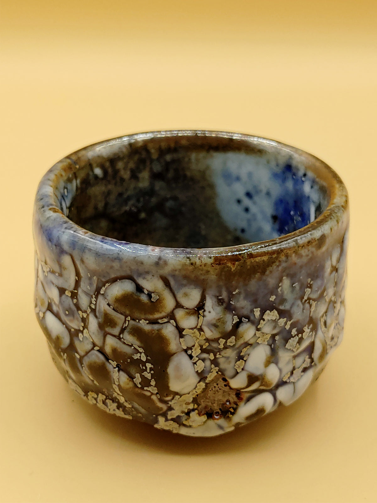 The Blue Stone Bowl — Shino Wood-Fired Chawan — product view 3