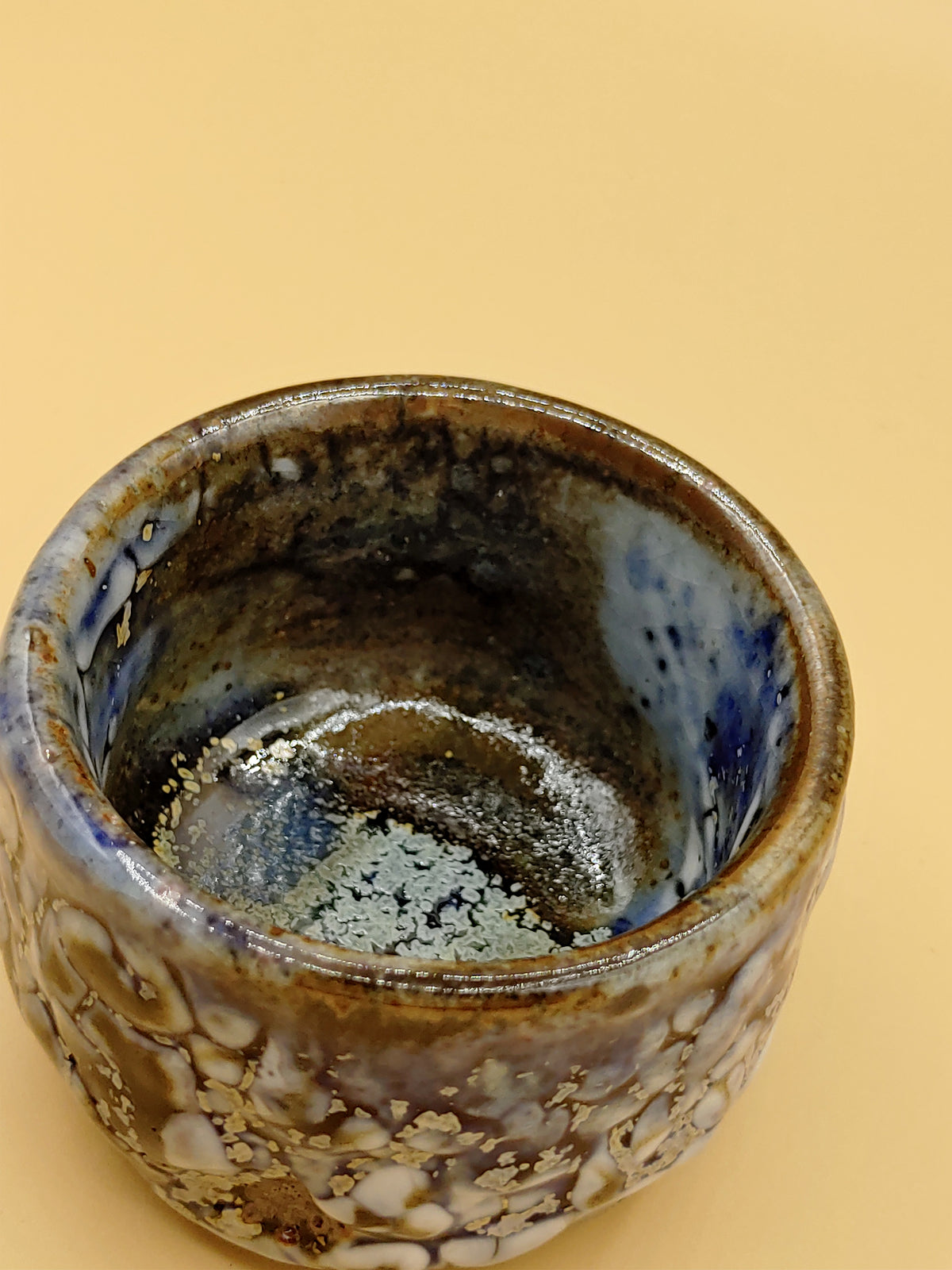 The Blue Stone Bowl — Shino Wood-Fired Chawan — product view 4
