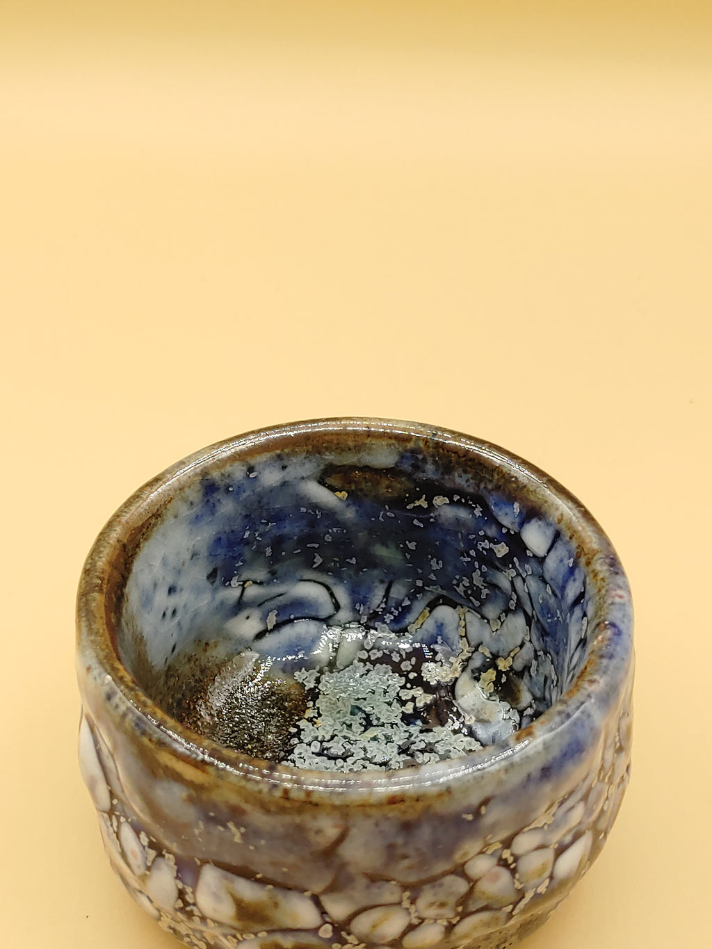 The Blue Stone Bowl — Shino Wood-Fired Chawan — product view 5