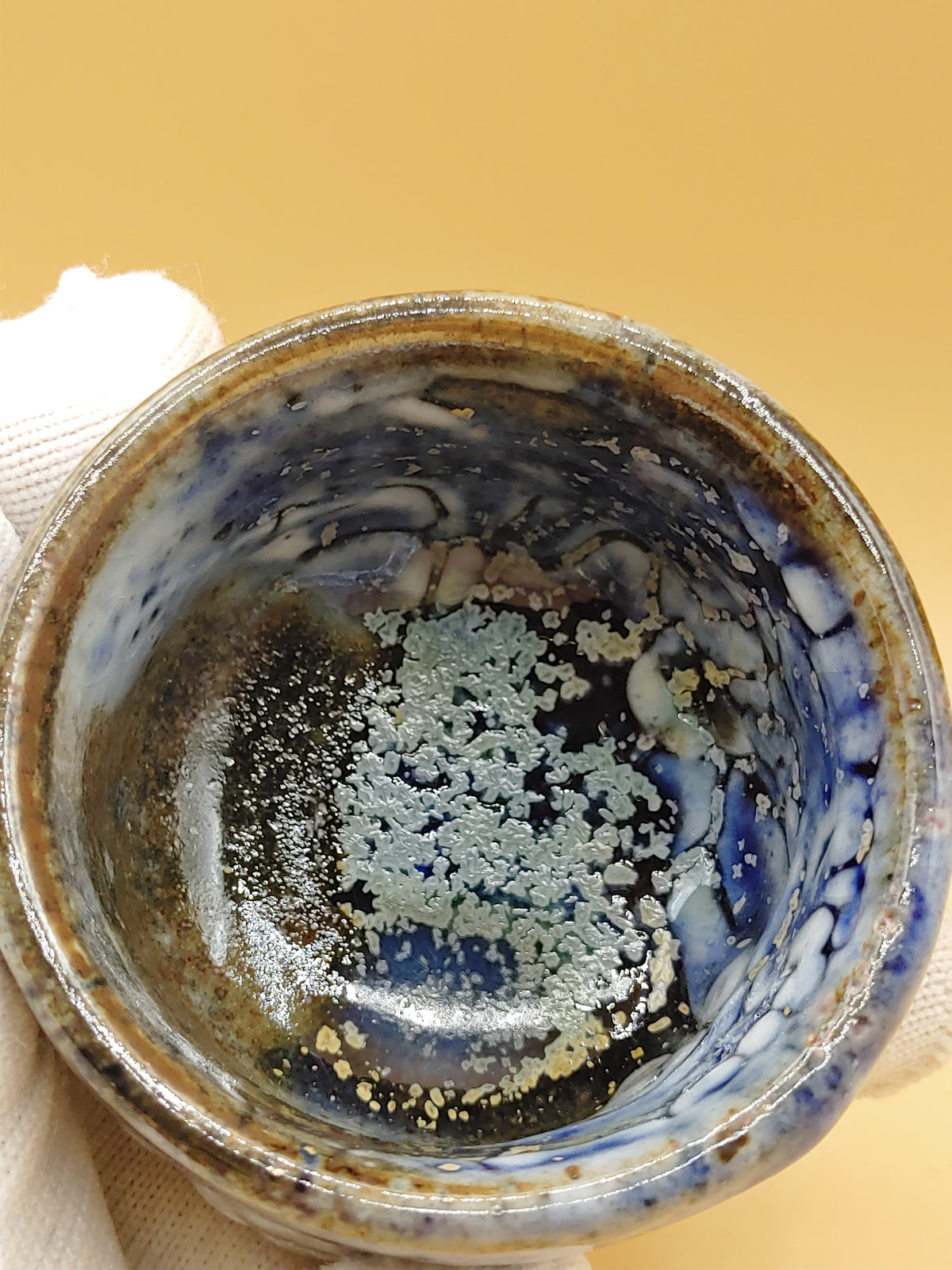 The Blue Stone Bowl — Shino Wood-Fired Chawan — product view 6