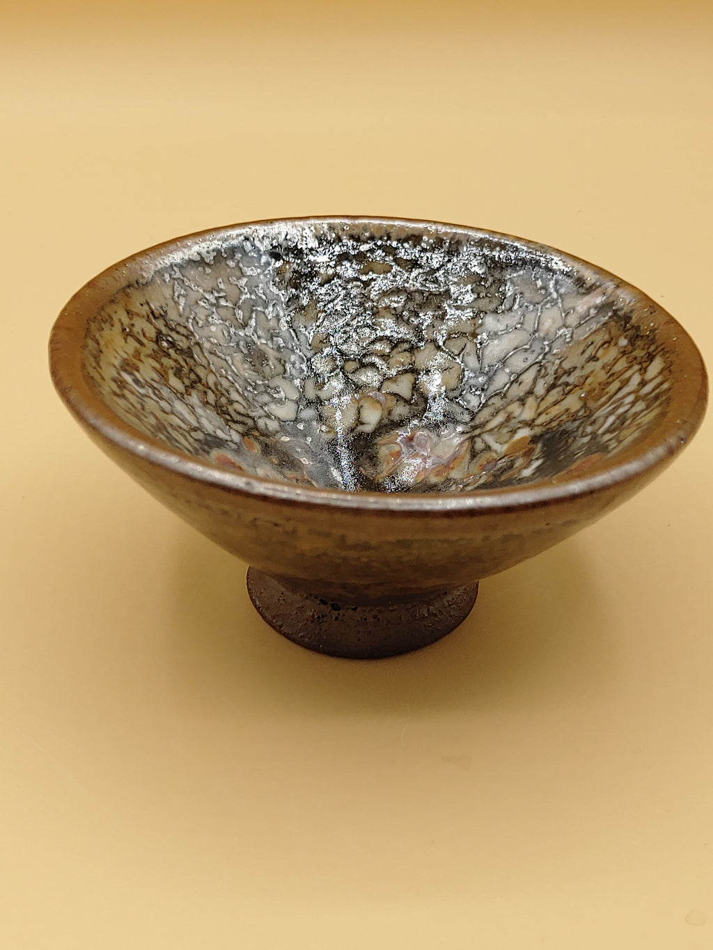 The Milky Way Saucer — Shino Wood-Fired Tenmoku Chawan — product view 2