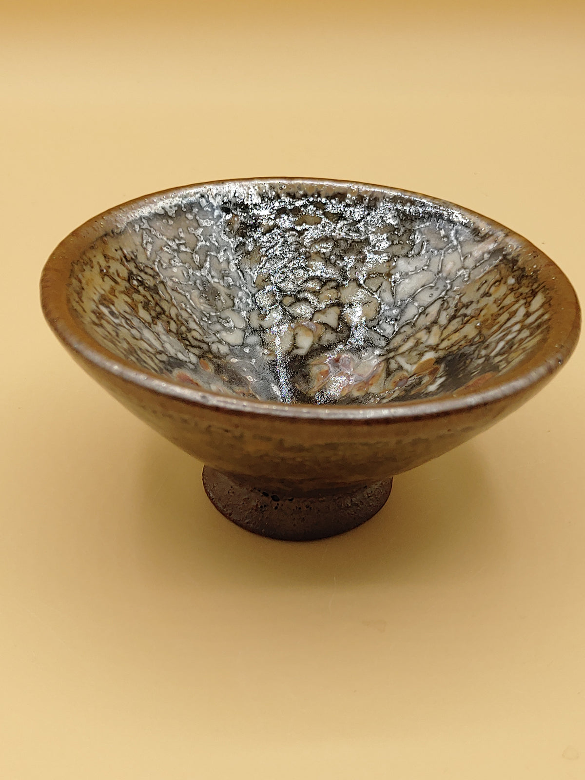The Milky Way Saucer — Shino Wood-Fired Tenmoku Chawan — product view 2