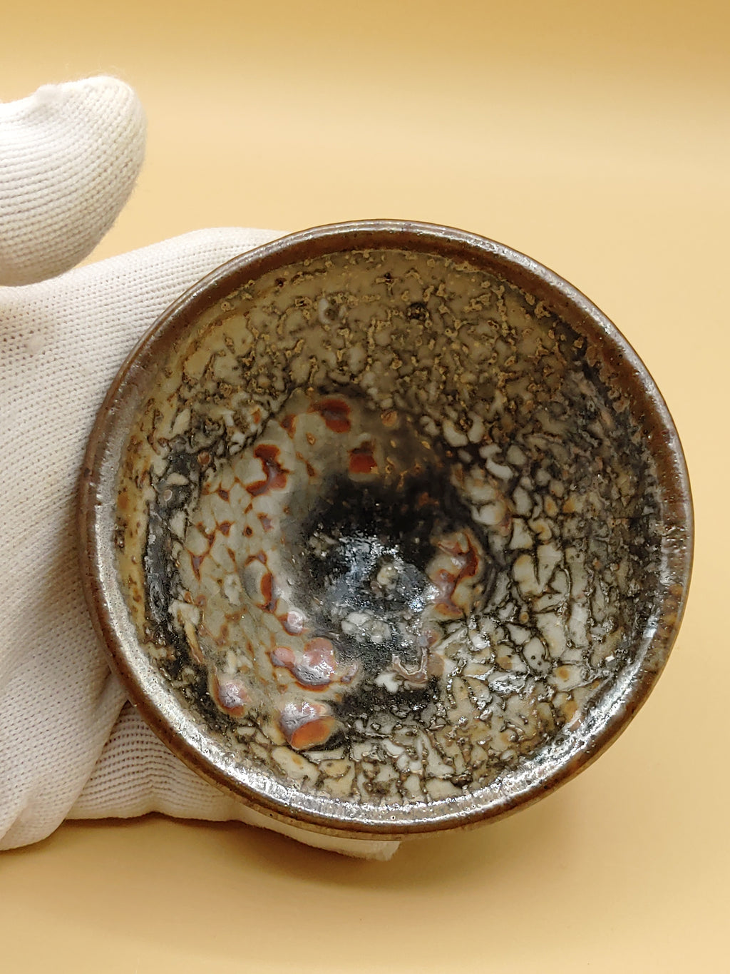 The Milky Way Saucer — Shino Wood-Fired Tenmoku Chawan — product view 4