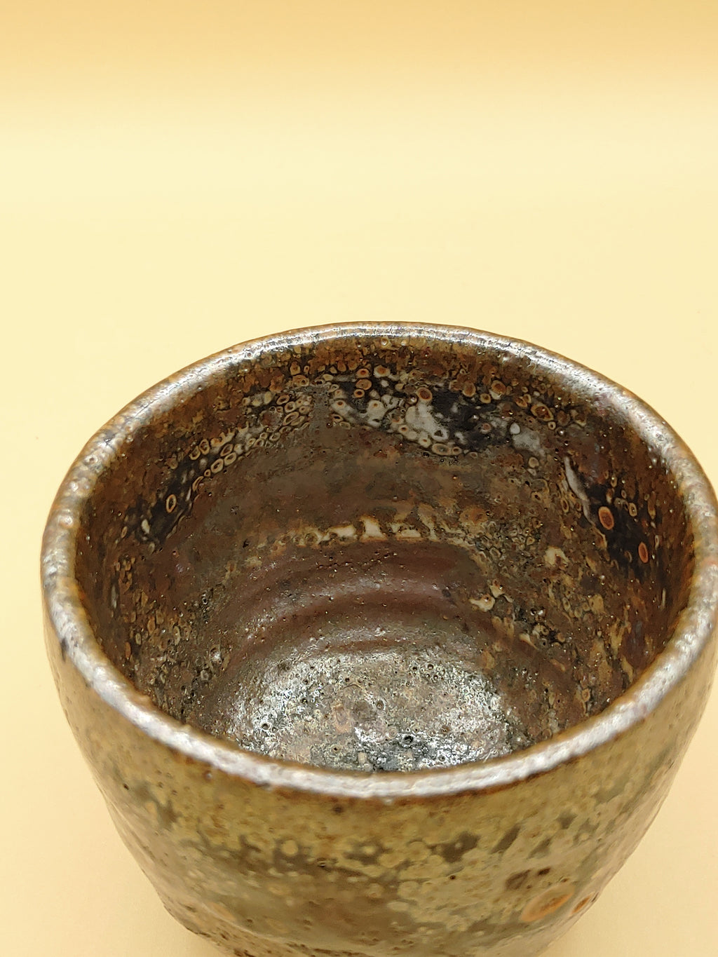 The Iron Star Cup — Shino Wood-Fired Teacup — product view 5