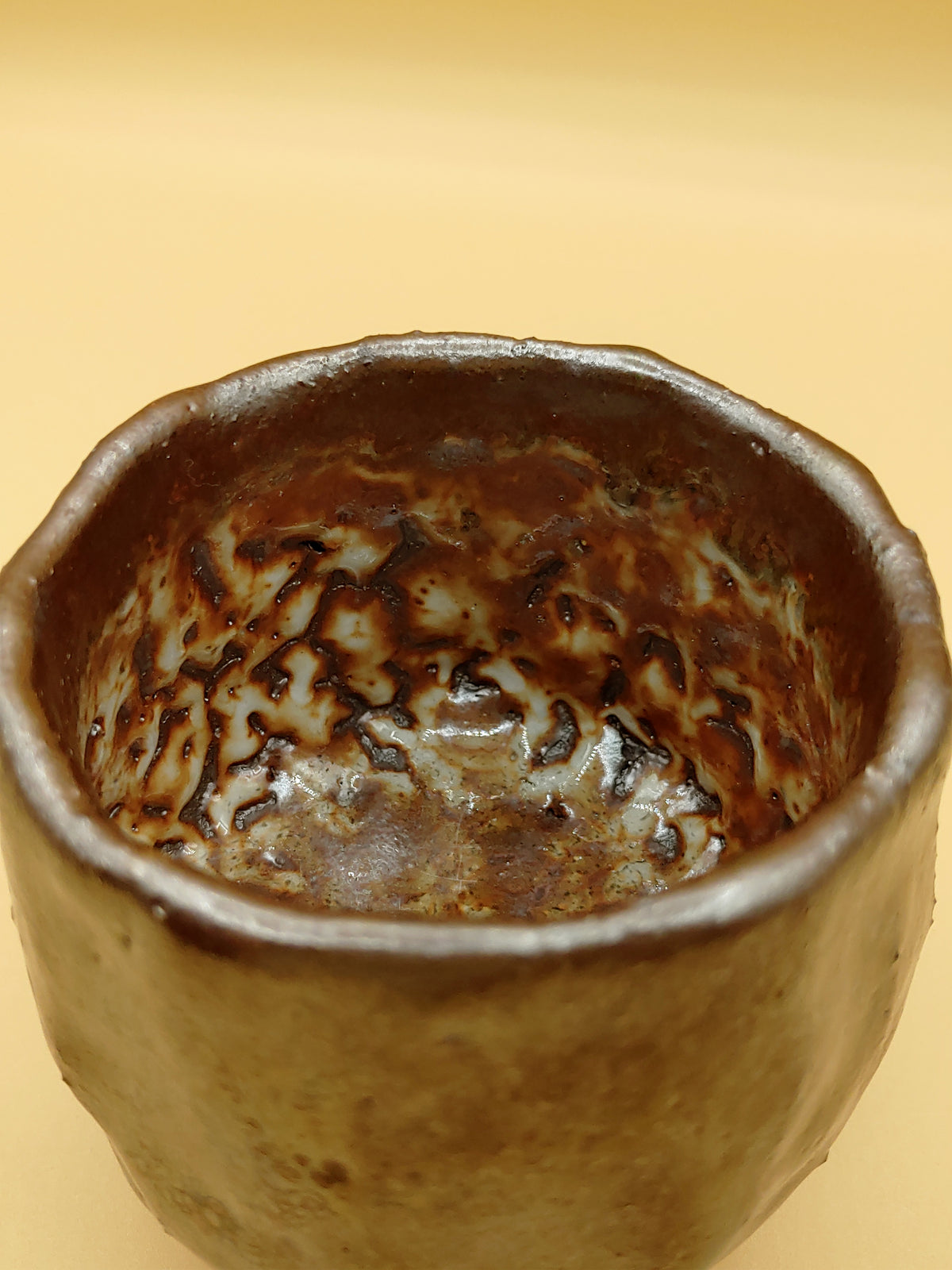 The Ancient Rock Cup — Shino Wood-Fired Teacup — product view 5