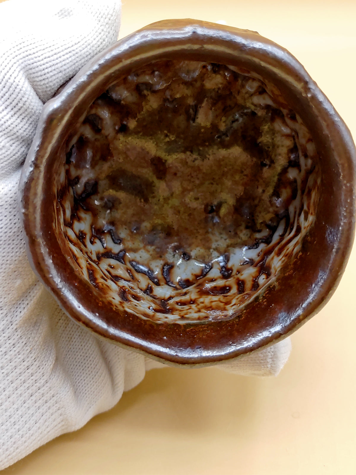 The Ancient Rock Cup — Shino Wood-Fired Teacup — product view 6