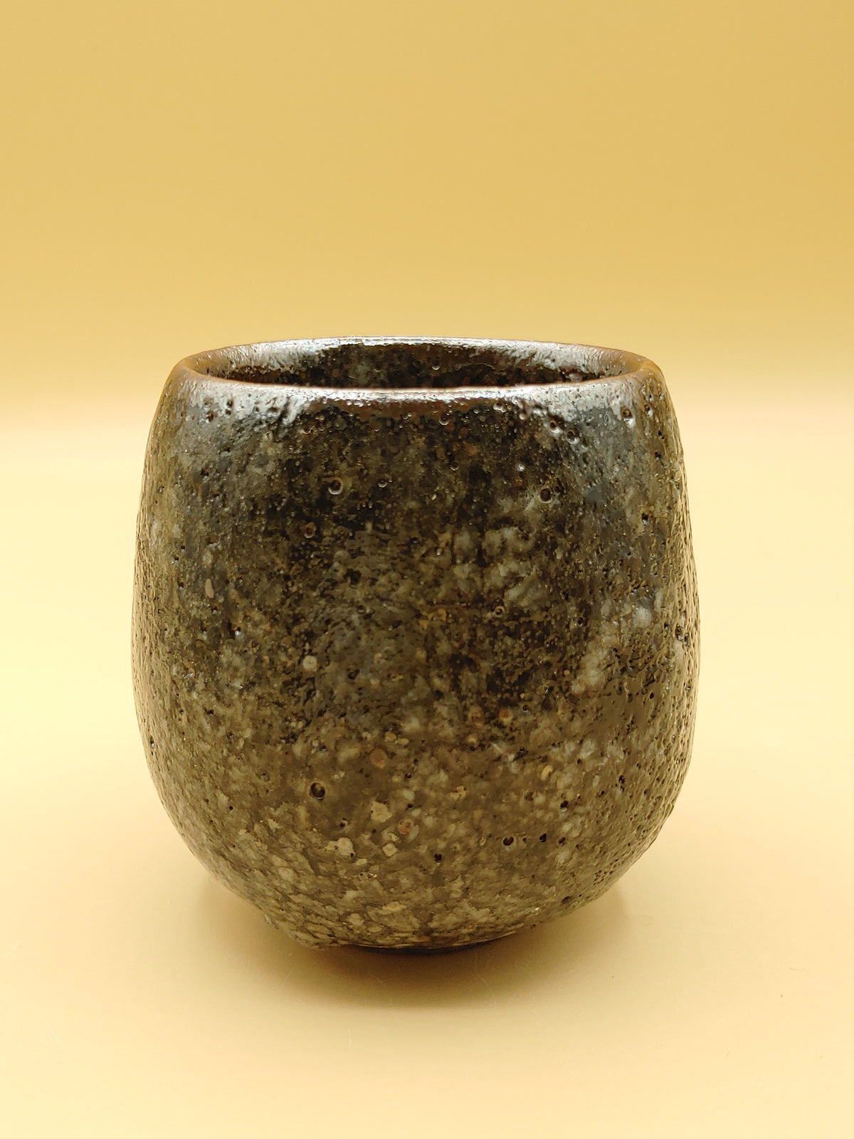 The Sandstone Cup — Shino Wood-Fired Teacup — product view 2