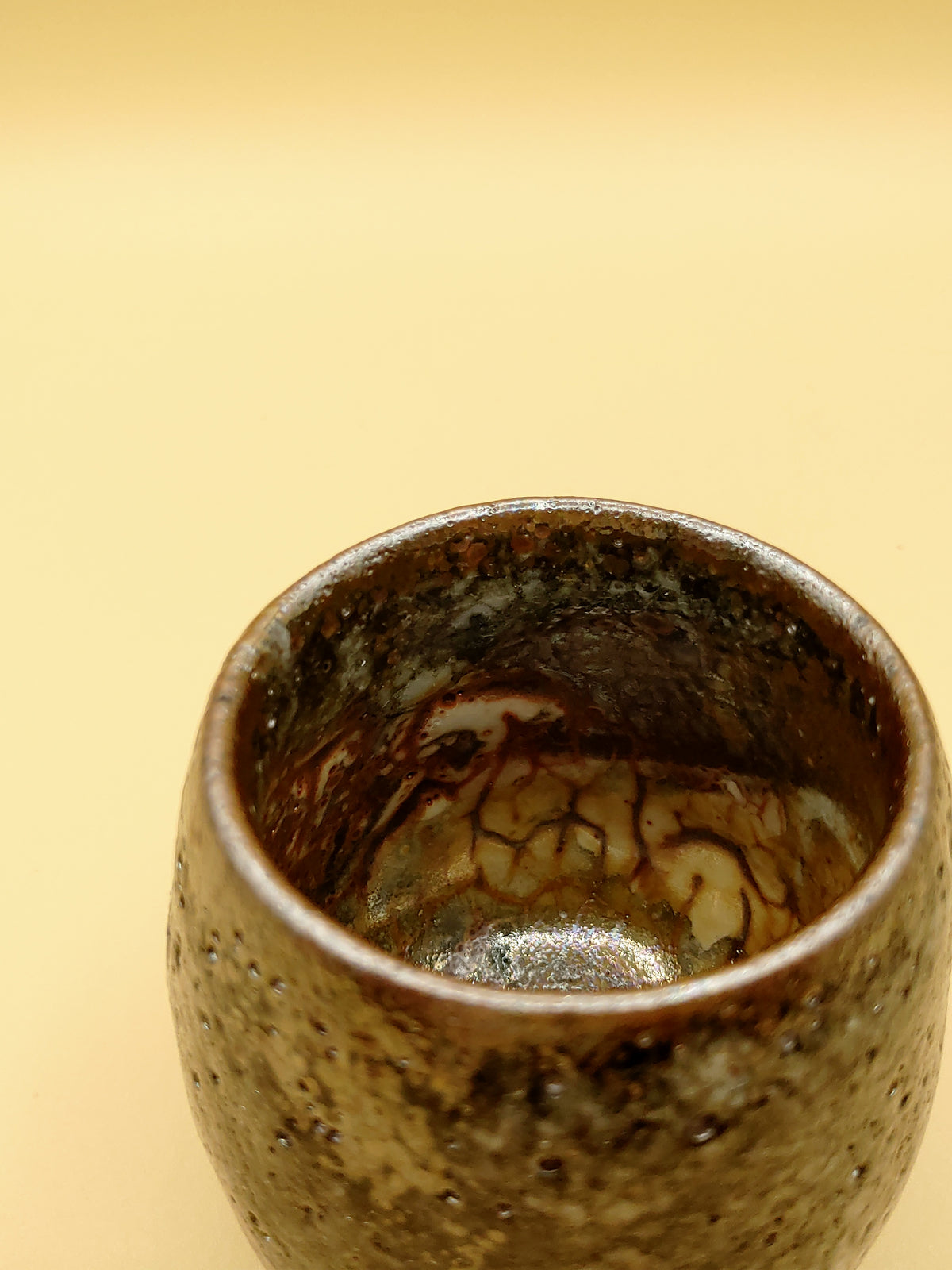 The Sandstone Cup — Shino Wood-Fired Teacup — product view 5