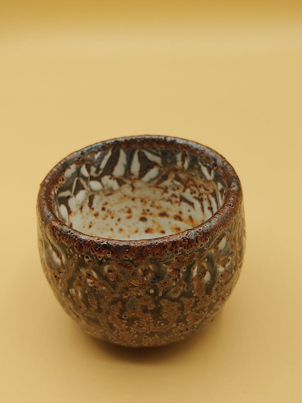 The Volcanic Stone Cup — Shino Wood-Fired Chawan — product view 4