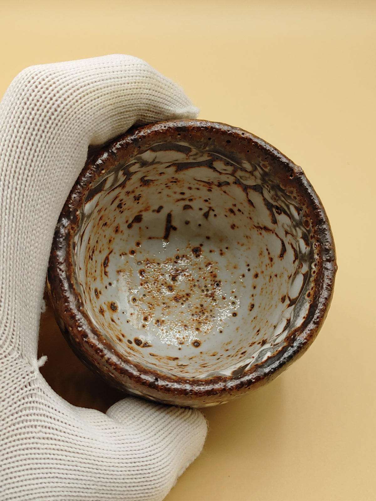 The Volcanic Stone Cup — Shino Wood-Fired Chawan — product view 6