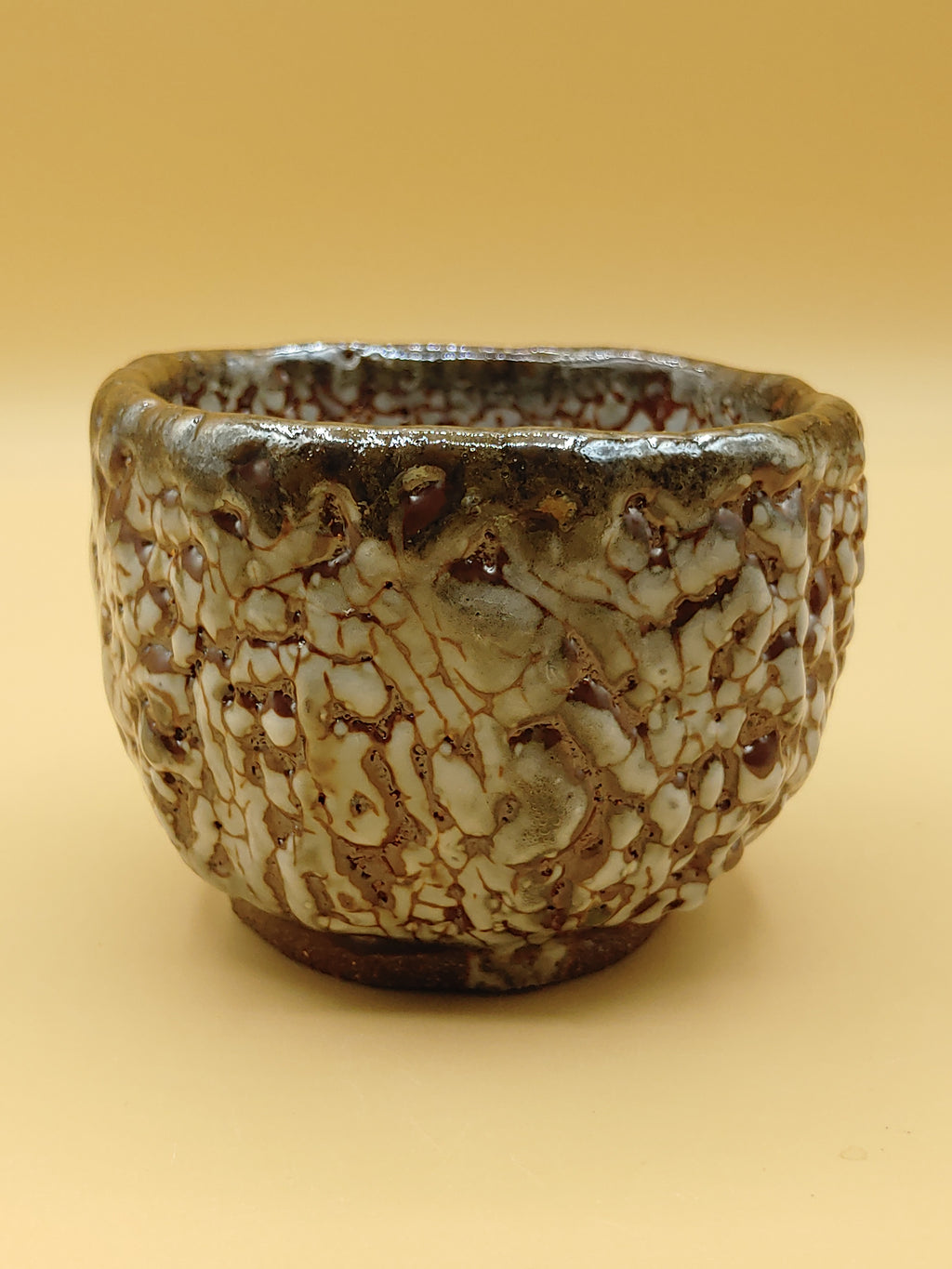 The Coral Frost Cup — Shino Wood-Fired Chawan — product view 2
