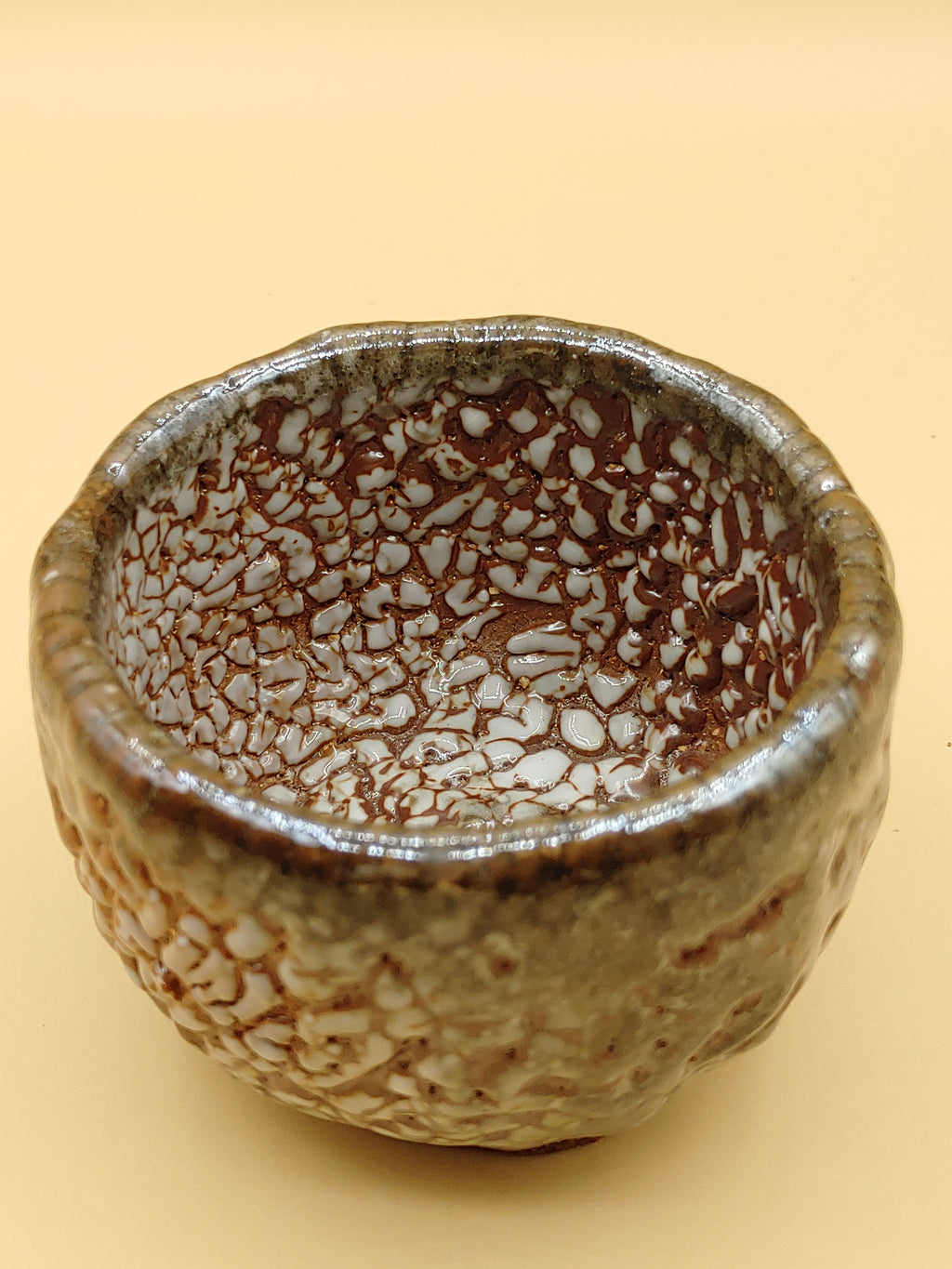 The Coral Frost Cup — Shino Wood-Fired Chawan — product view 5