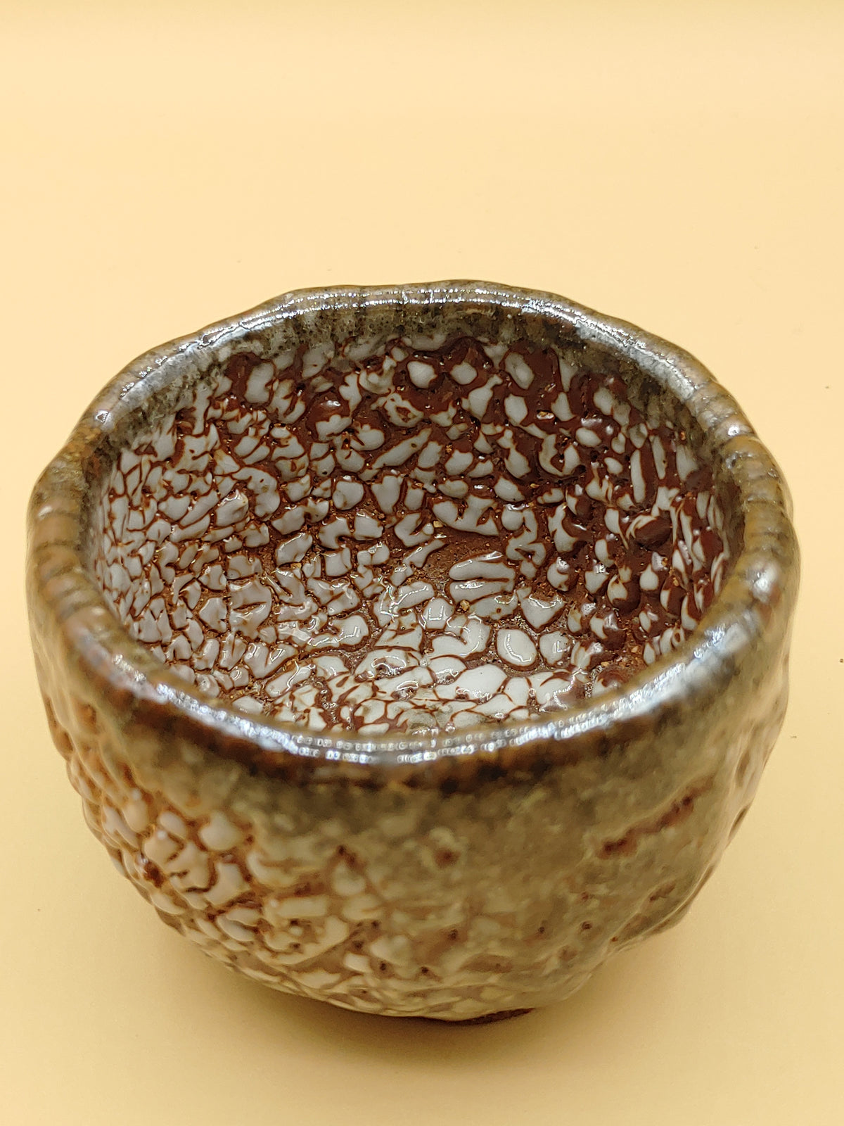 The Coral Frost Cup — Shino Wood-Fired Chawan — product view 5