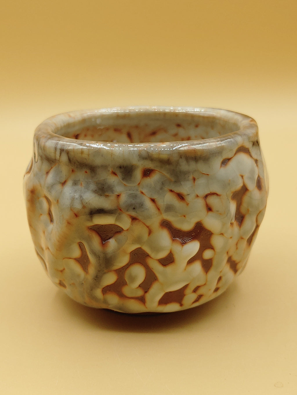 The Amber Cup — Shino Wood-Fired Chawan