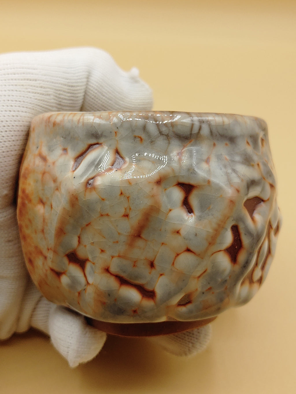 The Amber Cup — Shino Wood-Fired Chawan — product view 4