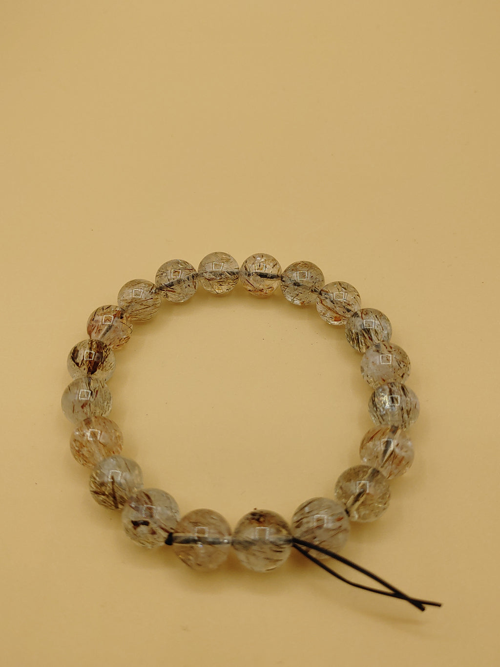 Golden Needle 10.4 mm Super Seven Crystal Bracelet (#B003)