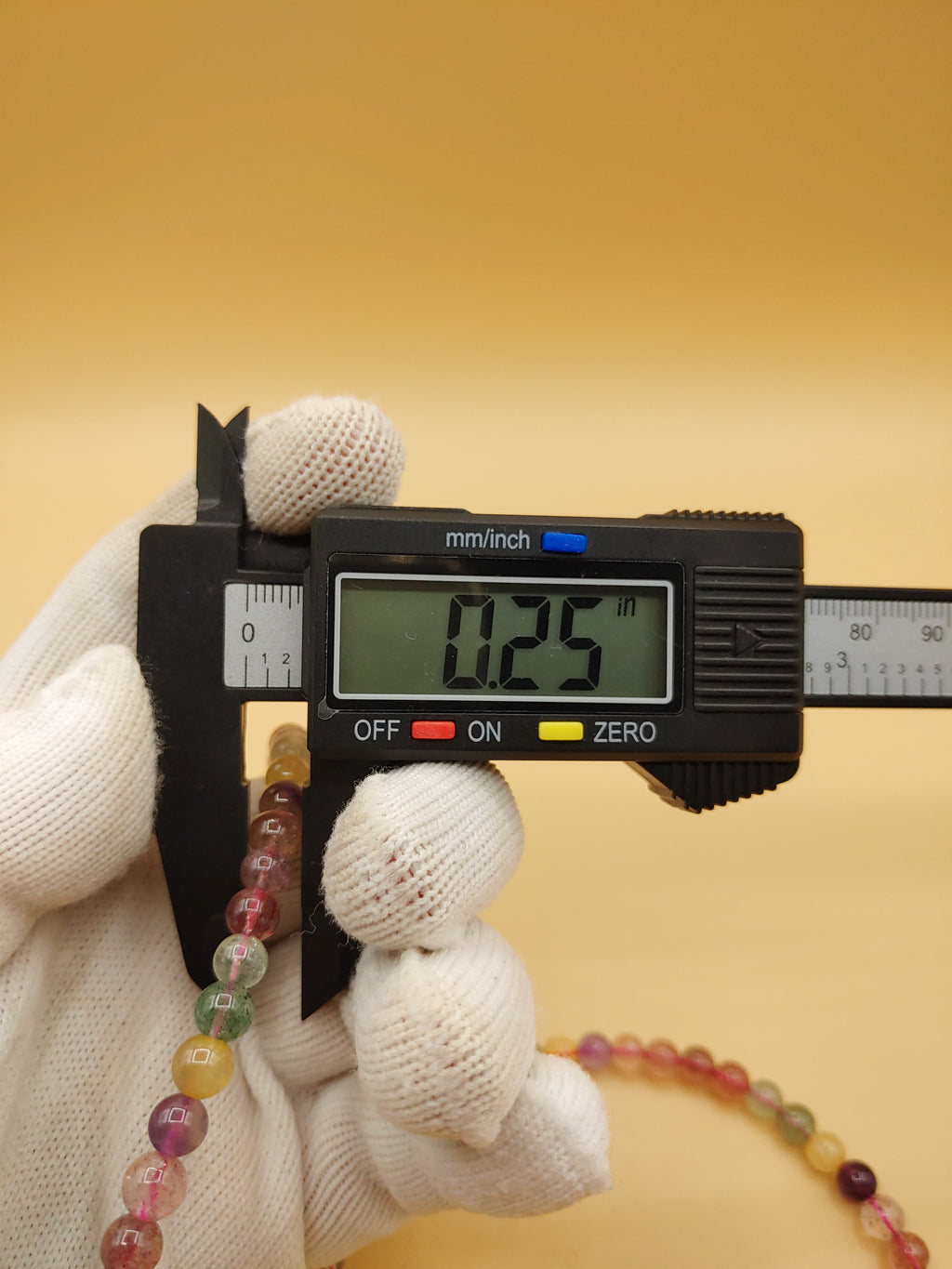 Pastel Multicolour 6.25 mm Super Seven Crystal Bracelet (#B002) — product view 5